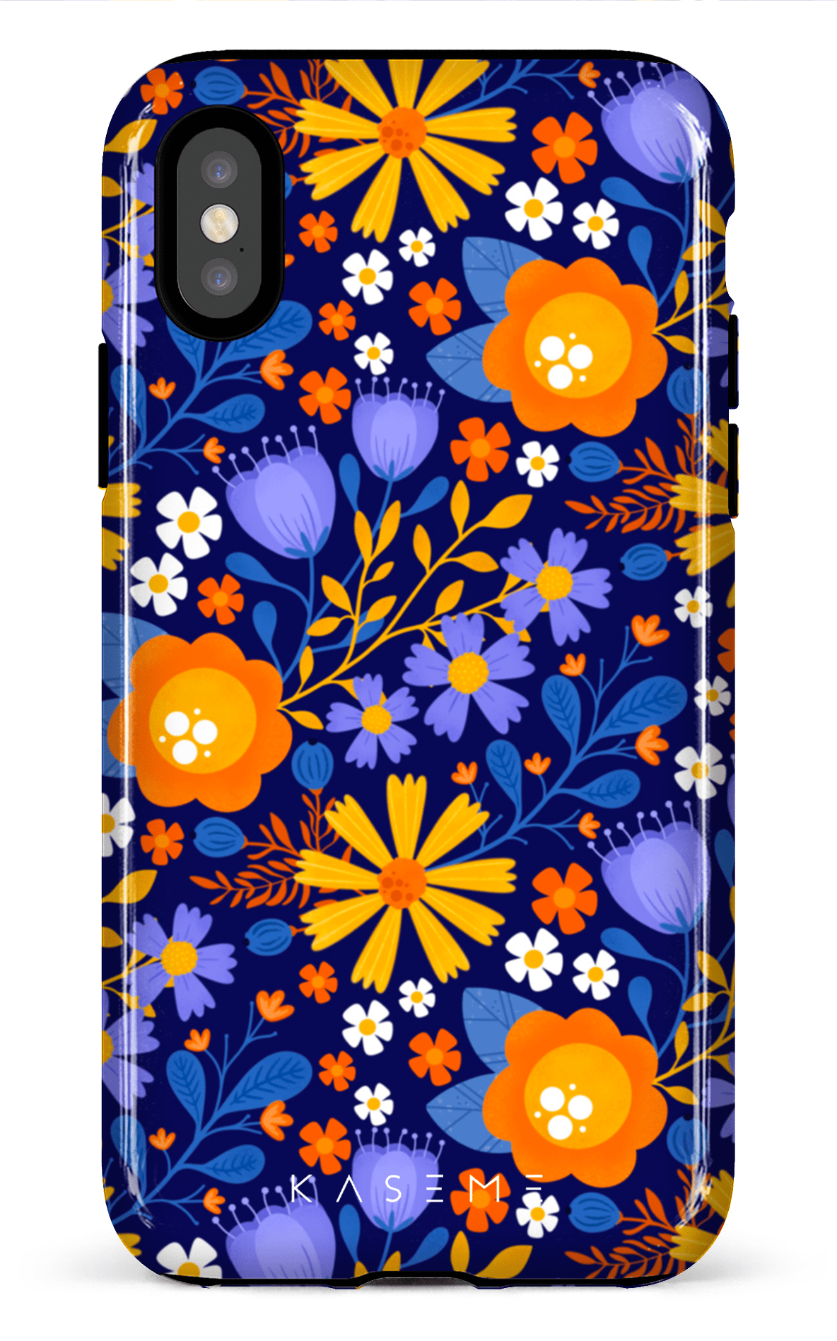 Autumn Bloom Blue by Createdbyginny - iPhone X/Xs
