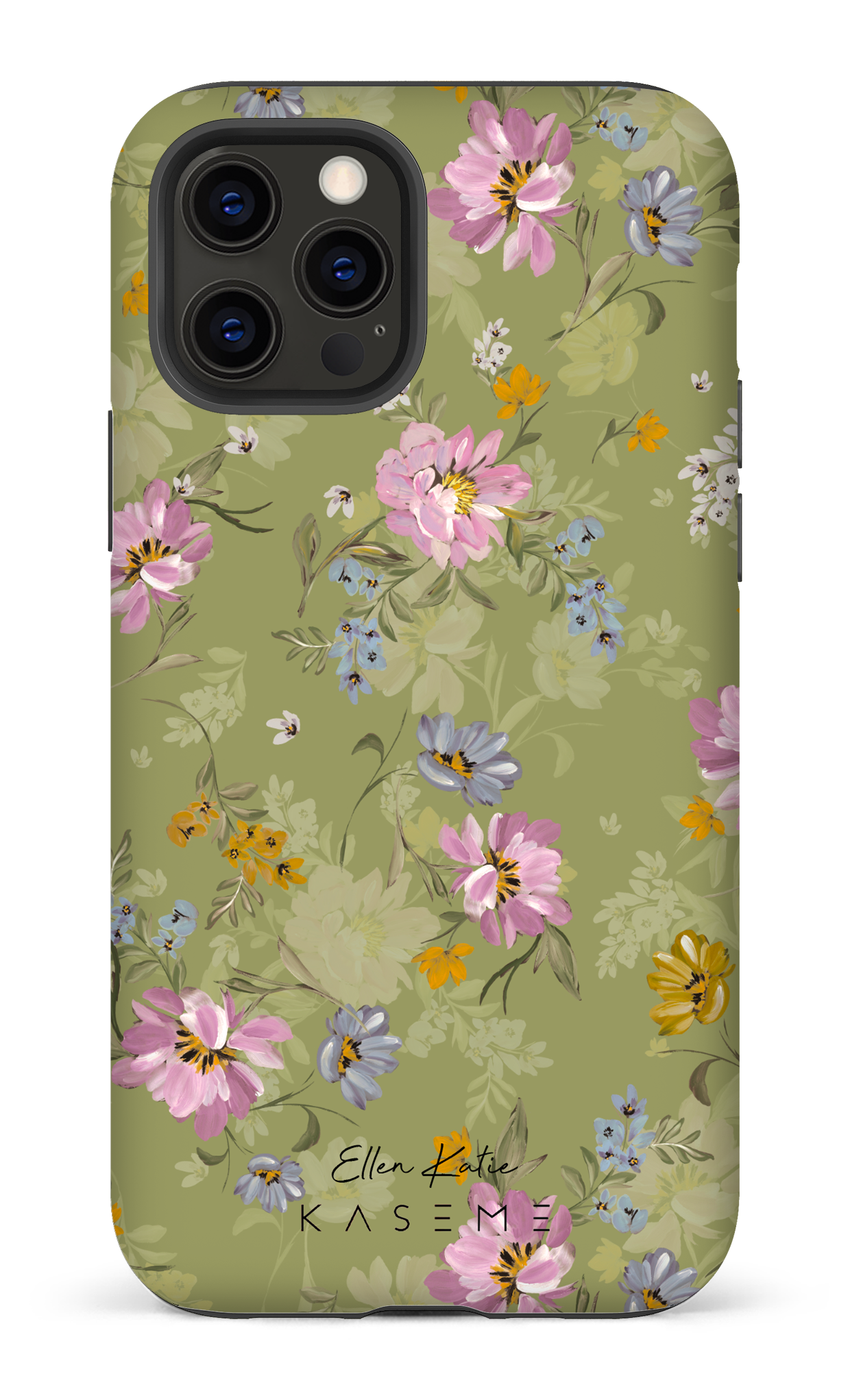 Seasonal Florals Green by Ellenkatie_ - iPhone 12 Pro