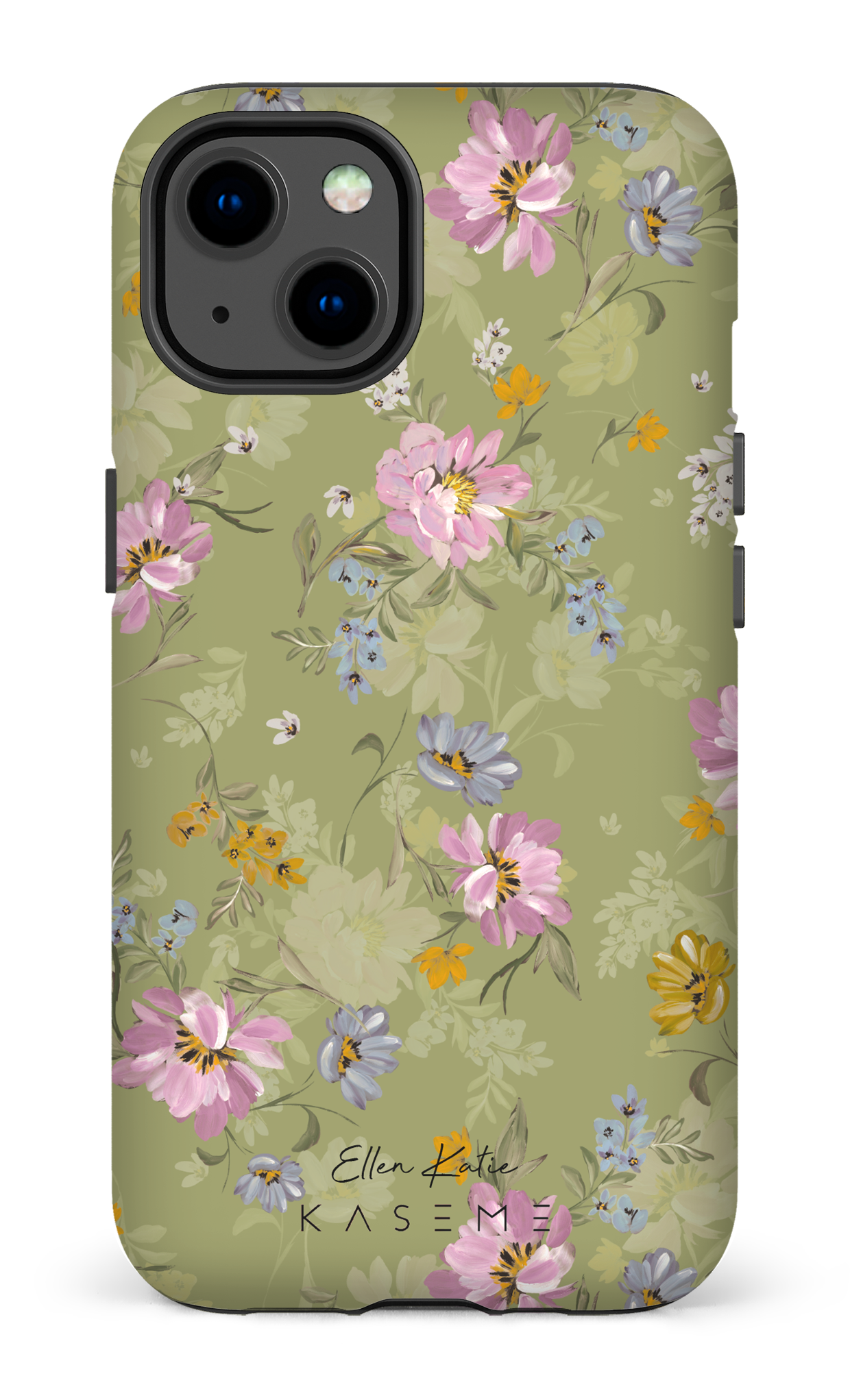 Seasonal Florals Green by Ellenkatie_ - iPhone 13