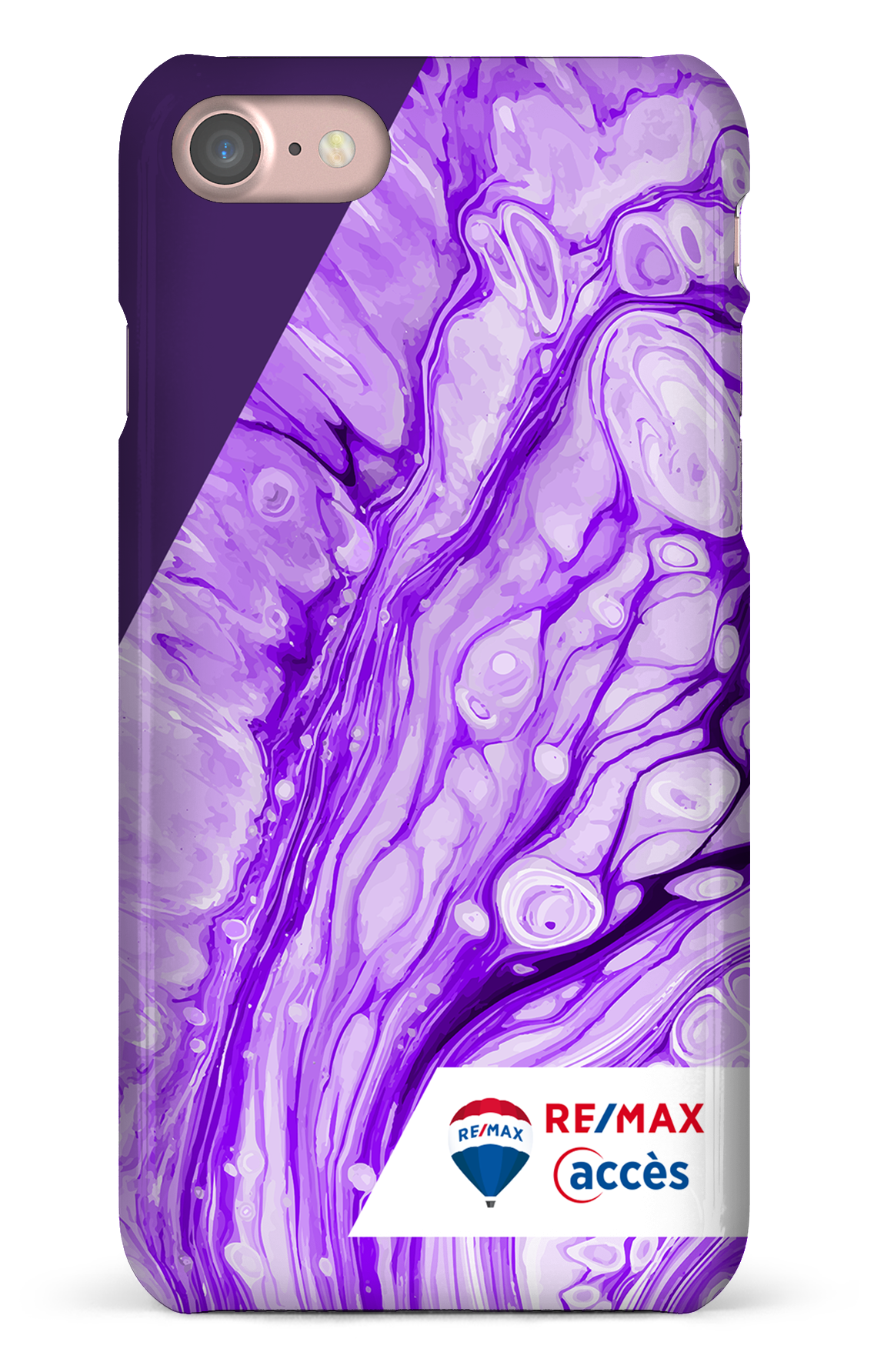 Peinture marbrée claire violette - iPhone 8