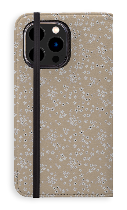 Posy Beige - Folio Case - iPhone 15 Pro Max