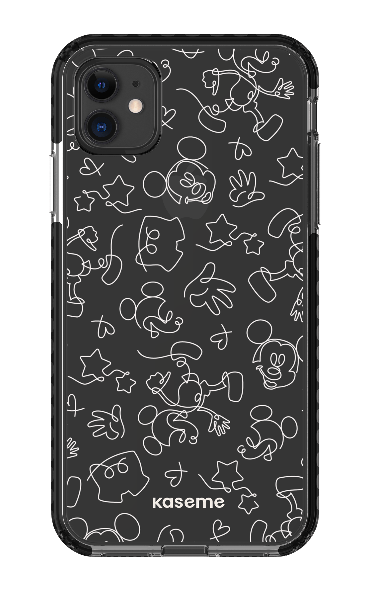 Doodle Clear Case - iPhone 11 Clear Case - Black