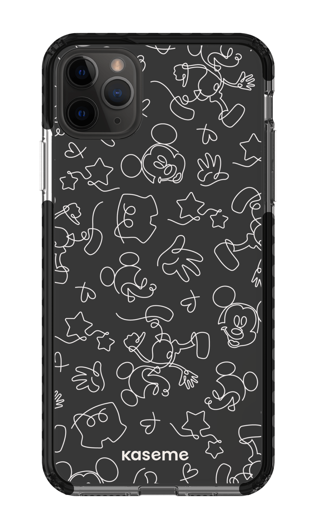 Doodle Clear Case - iPhone 11 Pro Max Clear Case - Black