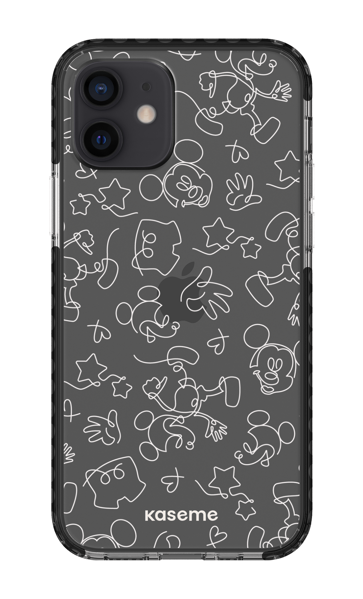 Doodle Clear Case - iPhone 12 Clear Case - Black