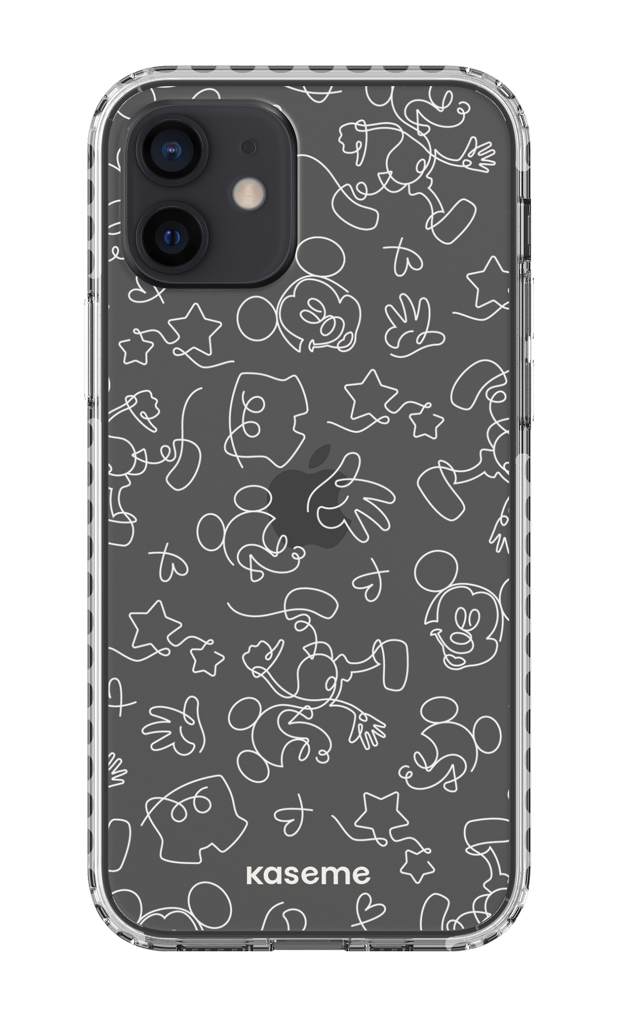 Doodle Clear Case - iPhone 12 Clear Case - White
