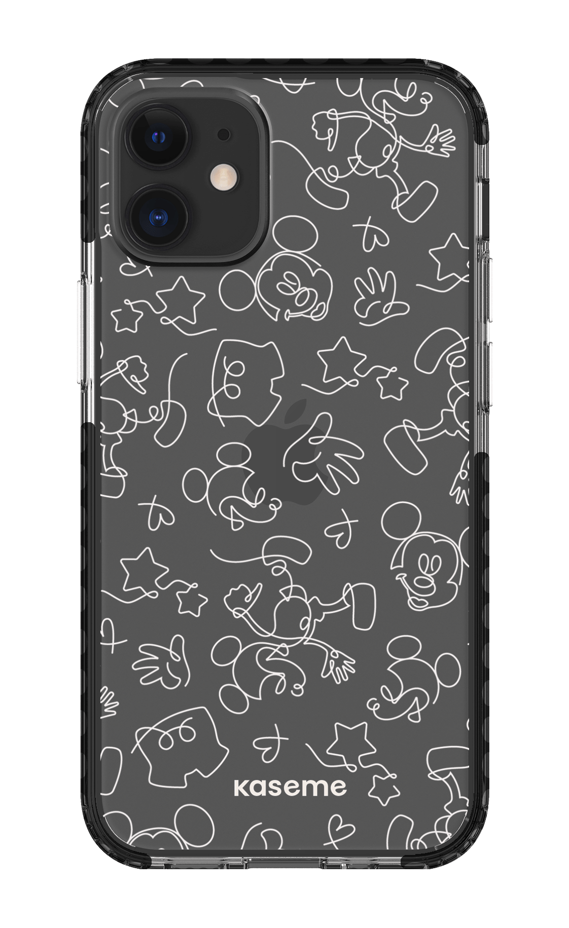 Doodle Clear Case - iPhone 12 Mini Clear Case - Black