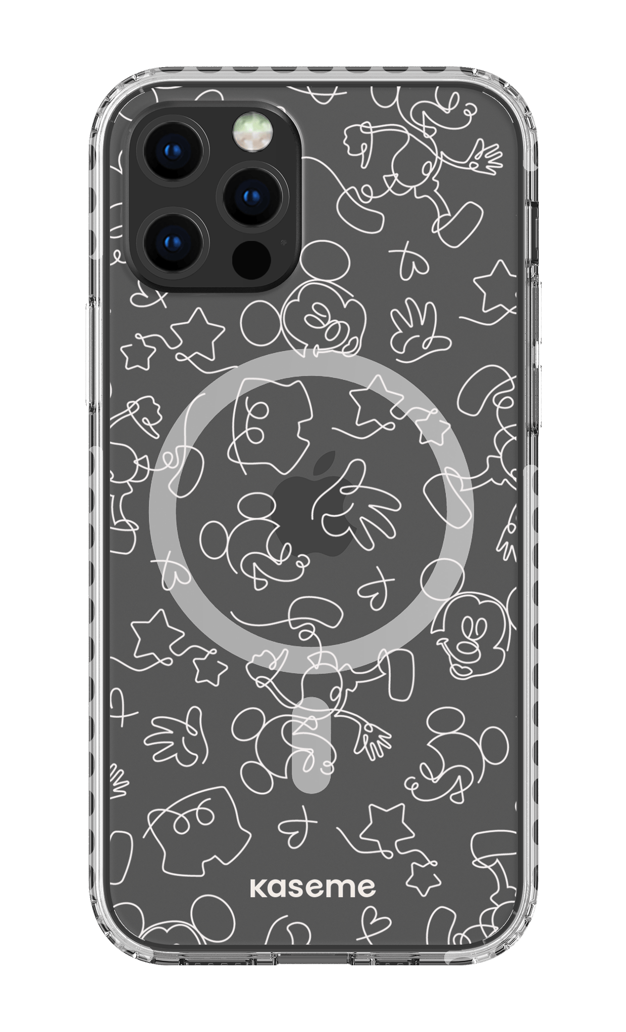 Doodle Clear Case - iPhone 12 Pro Clear Case Magsafe - White