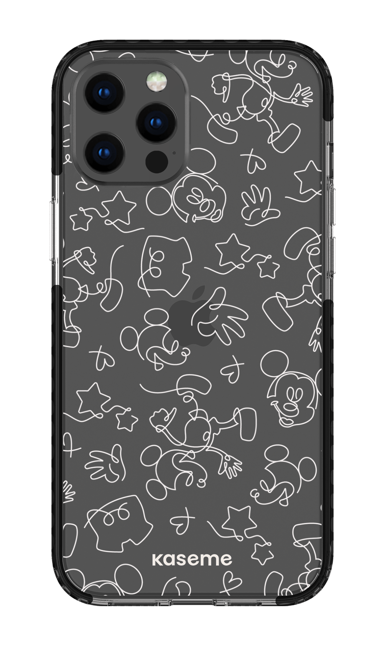 Doodle Clear Case - iPhone 12 Pro Max Clear Case - Black