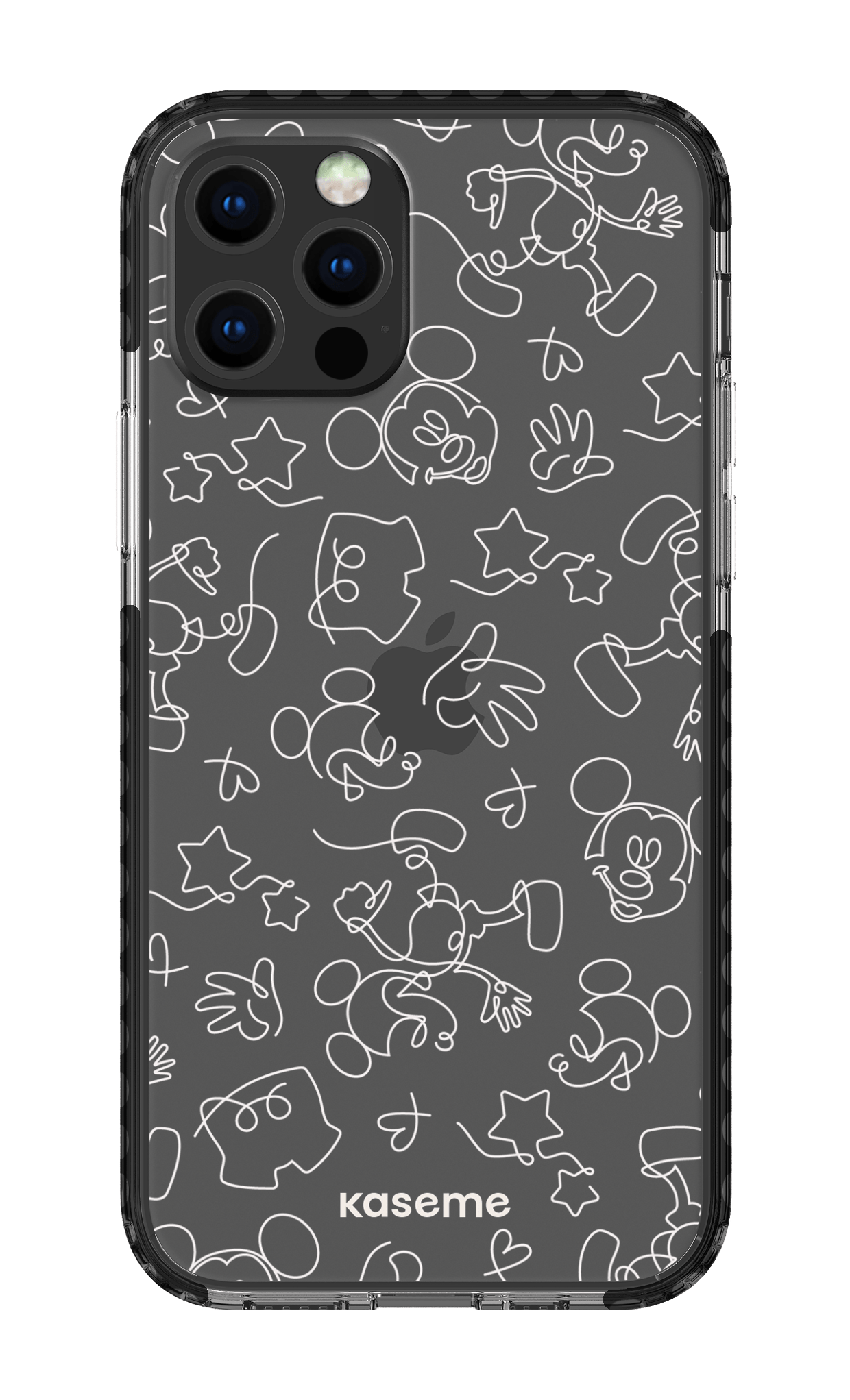 Doodle Clear Case - iPhone 12 pro Clear Case Black