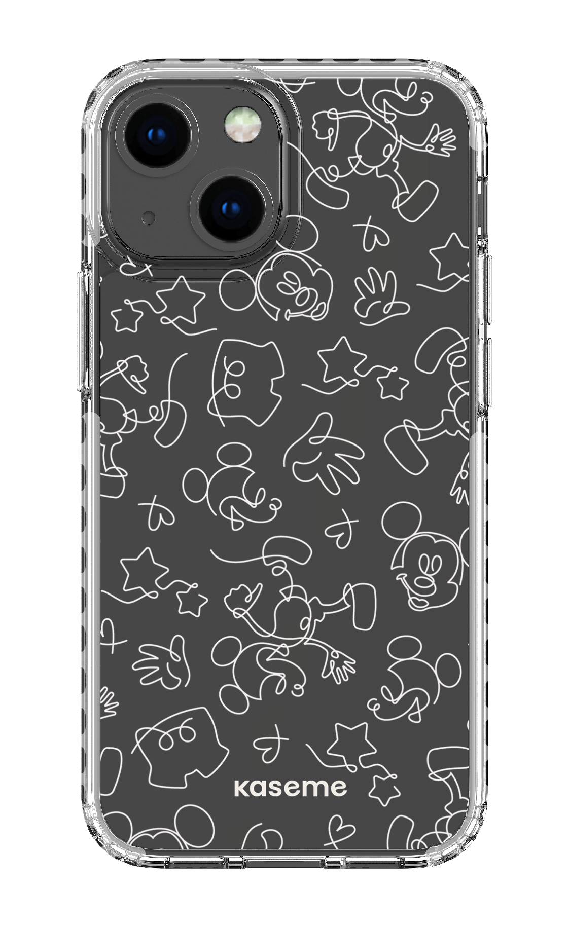 Doodle Clear Case - iPhone 13 Mini Clear Case - White