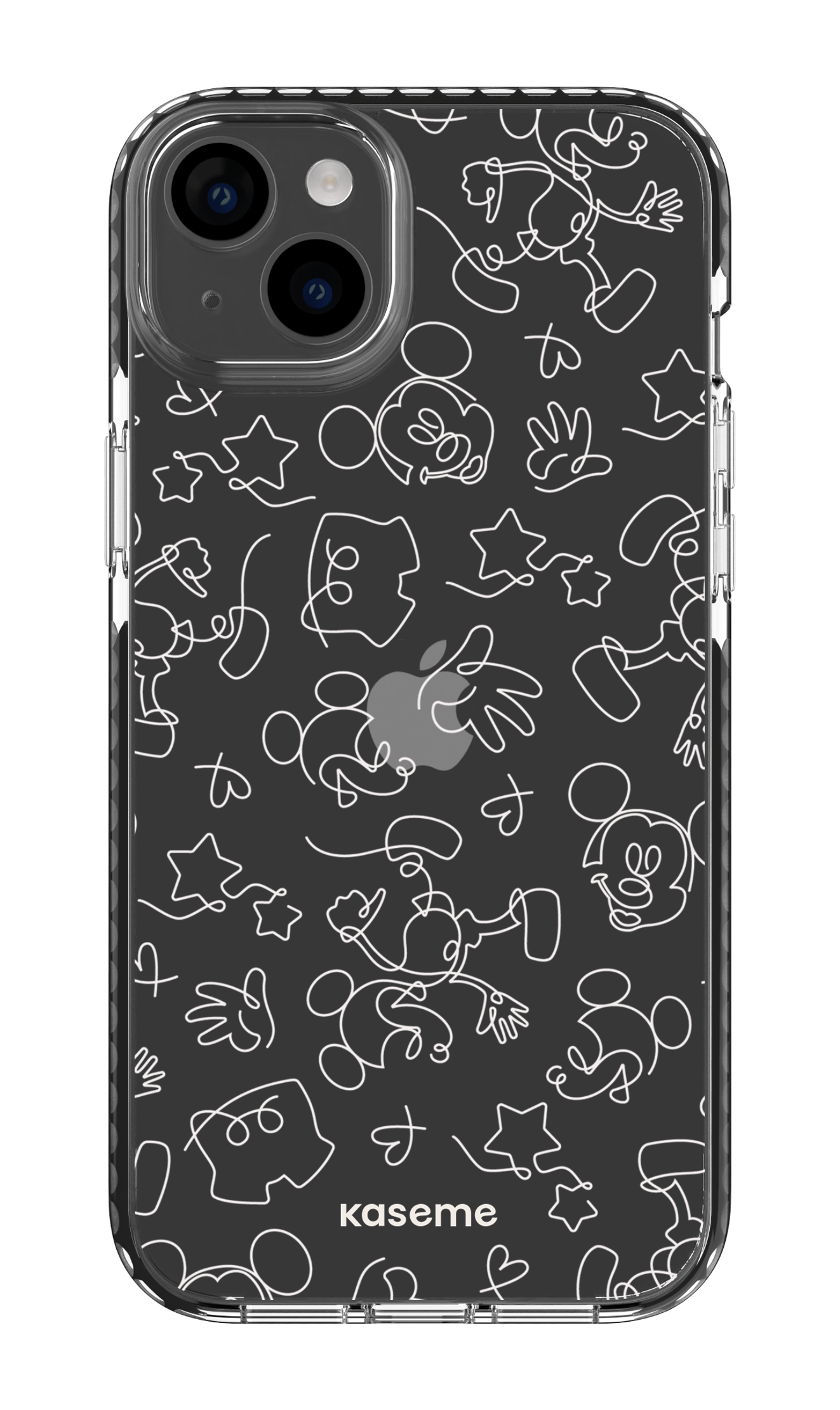 Doodle Clear Case - iPhone 14 Plus Clear Case Black