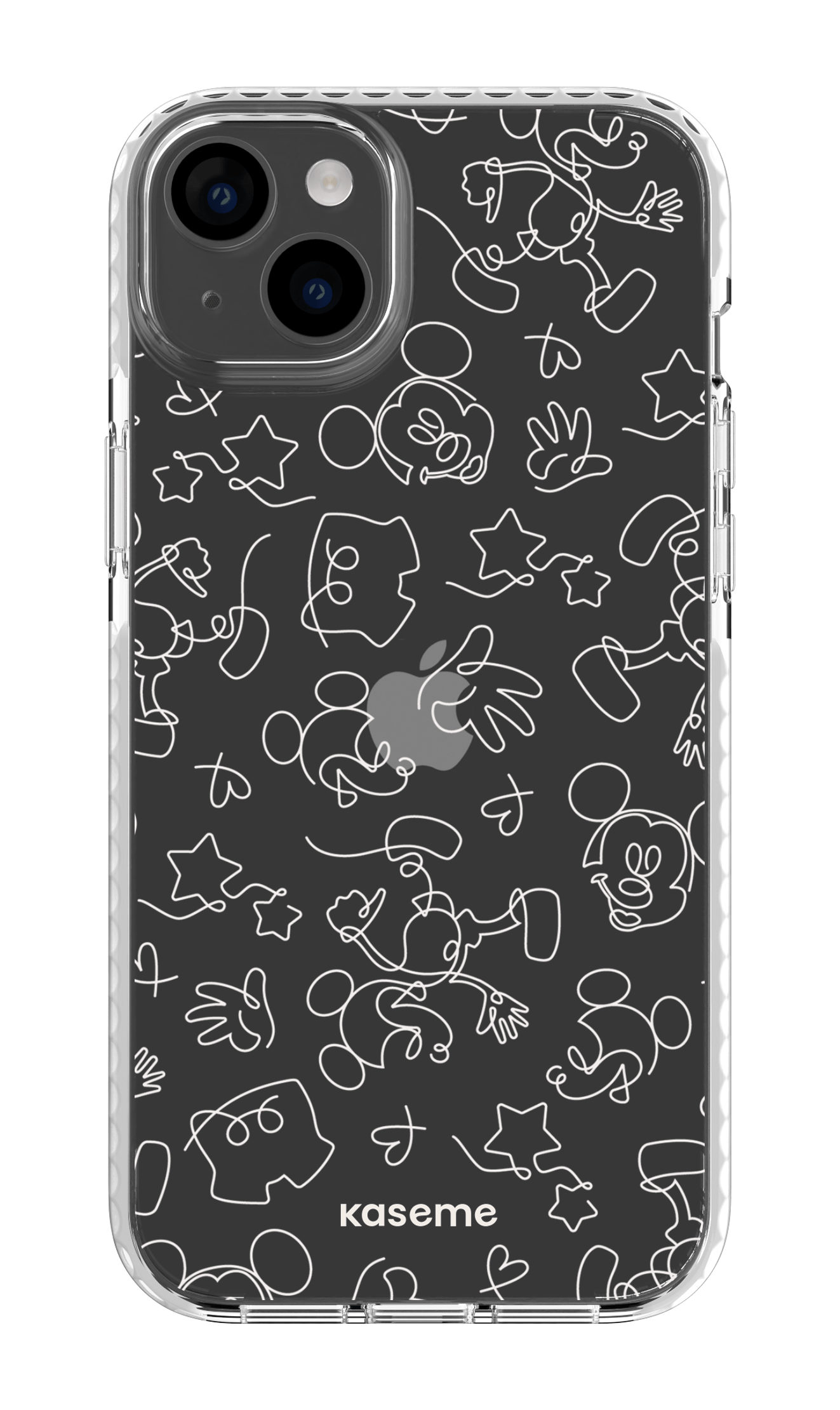 Doodle Clear Case - iPhone 14 Plus Clear Case White