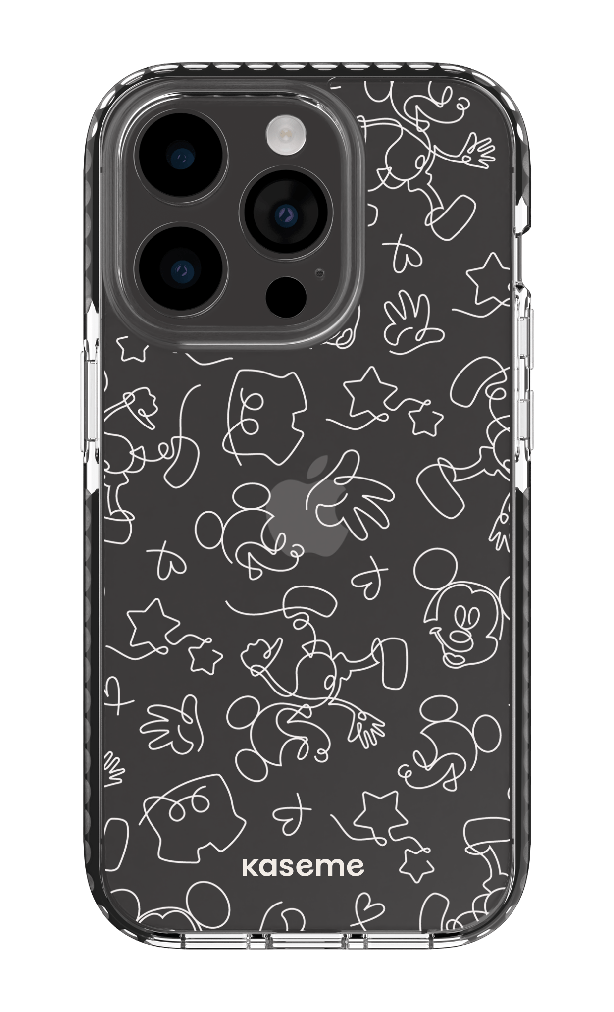 Doodle Clear Case - iPhone 14 Pro Clear Case - Black