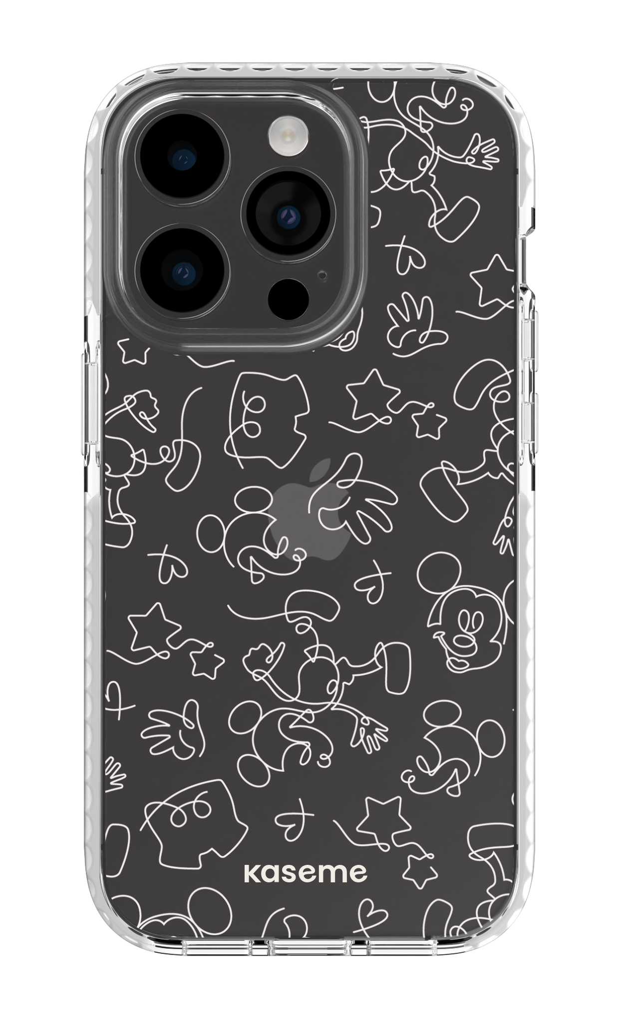Doodle Clear Case - iPhone 14 Pro Clear Case white