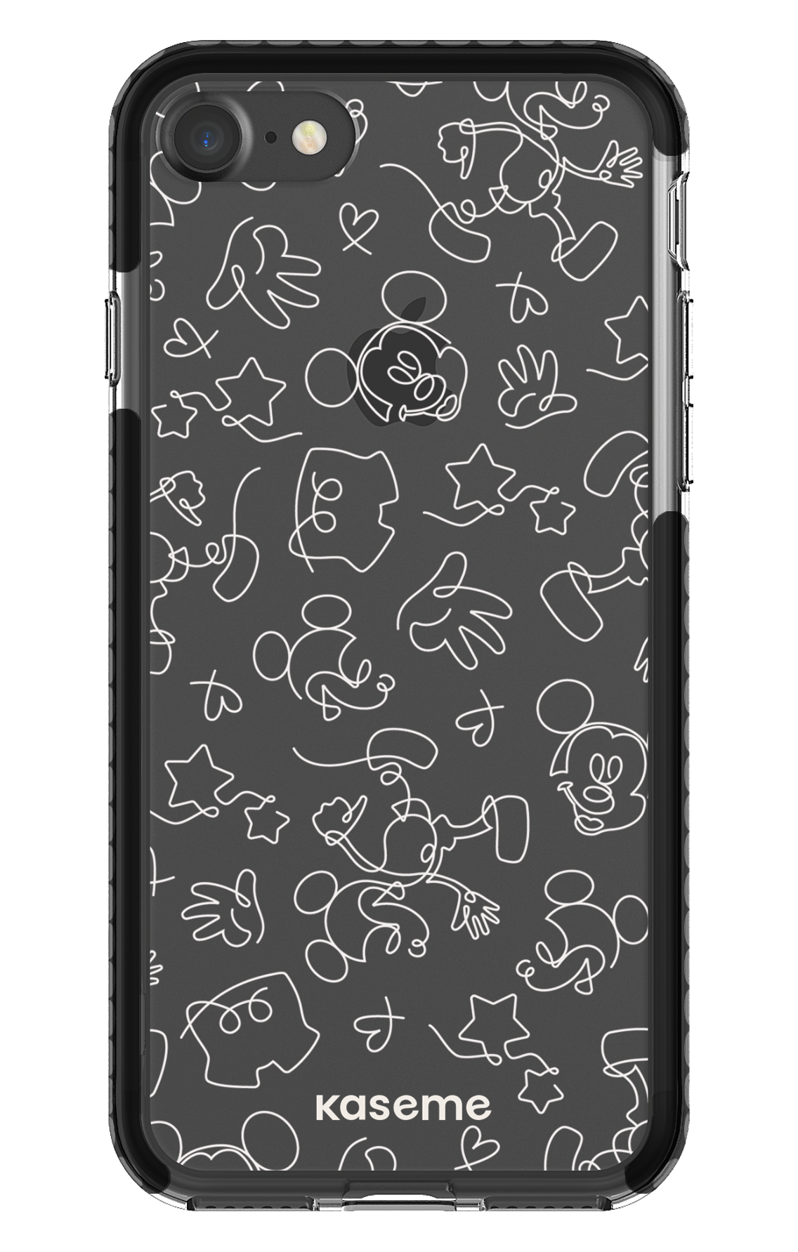Doodle Clear Case - iPhone 7 Clear Case - Black