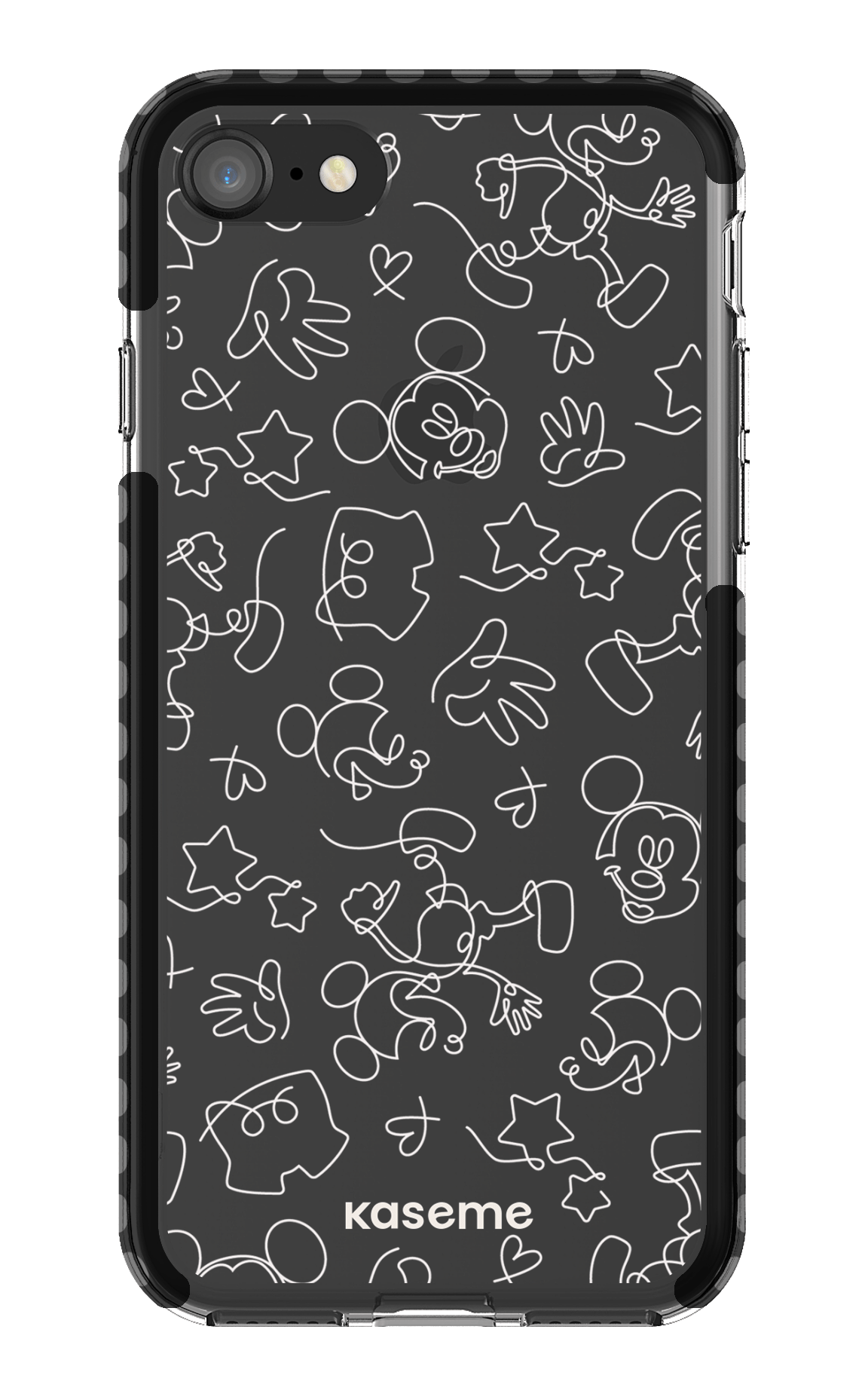 Doodle Clear Case - iPhone 8 Clear Case - Black