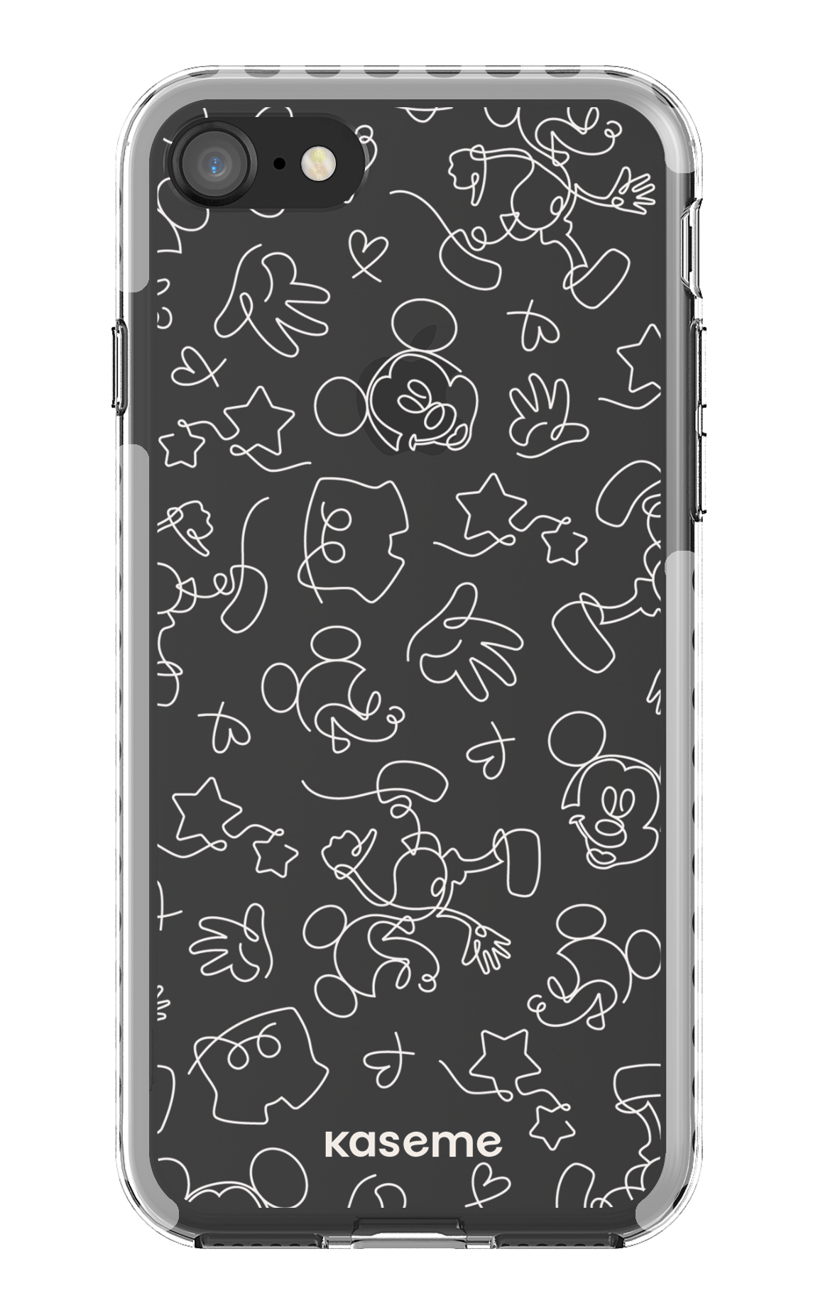 Doodle Clear Case - iPhone SE Clear Case - White