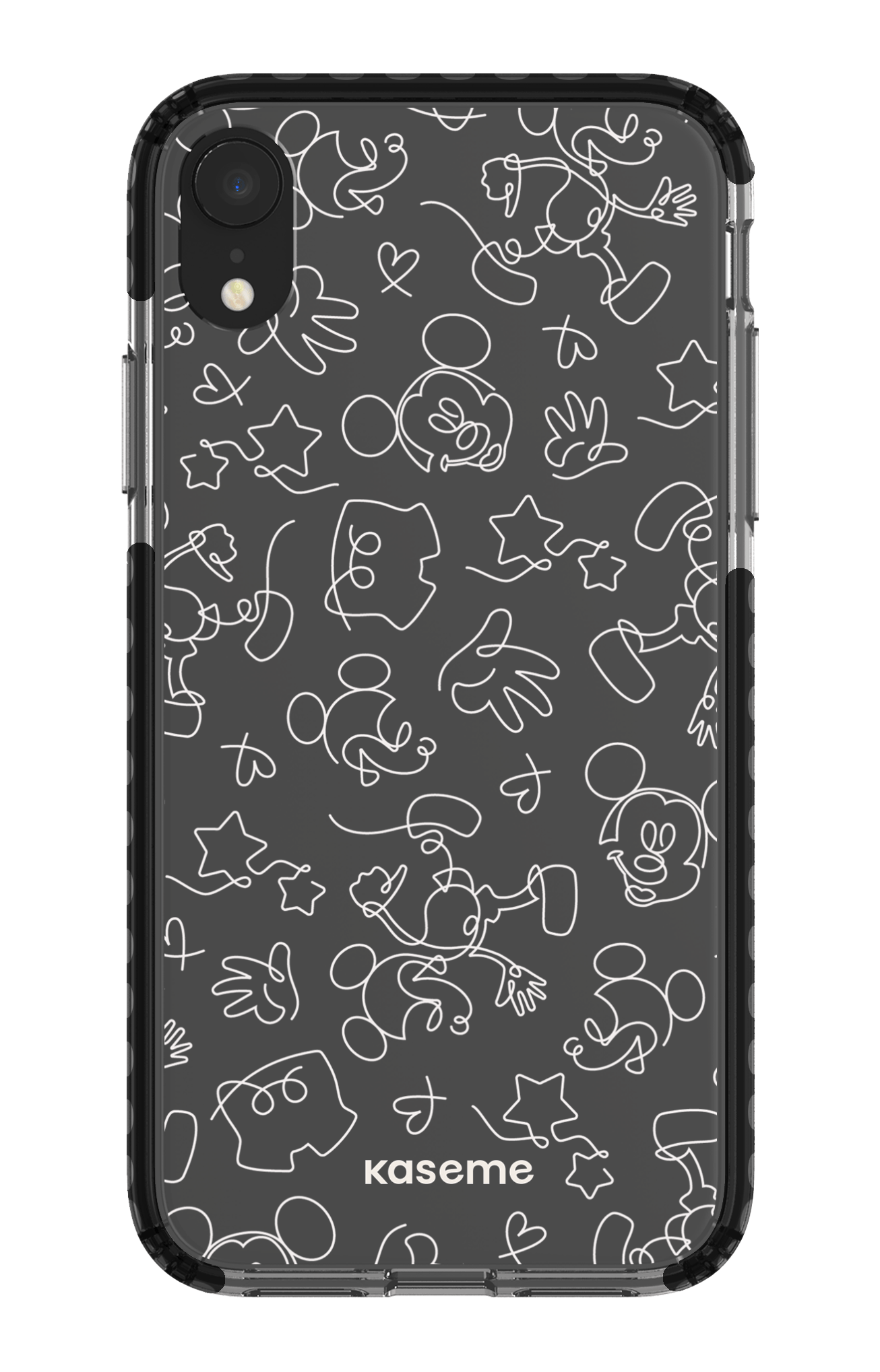 Doodle Clear Case - iPhone XR Clear Case - Black