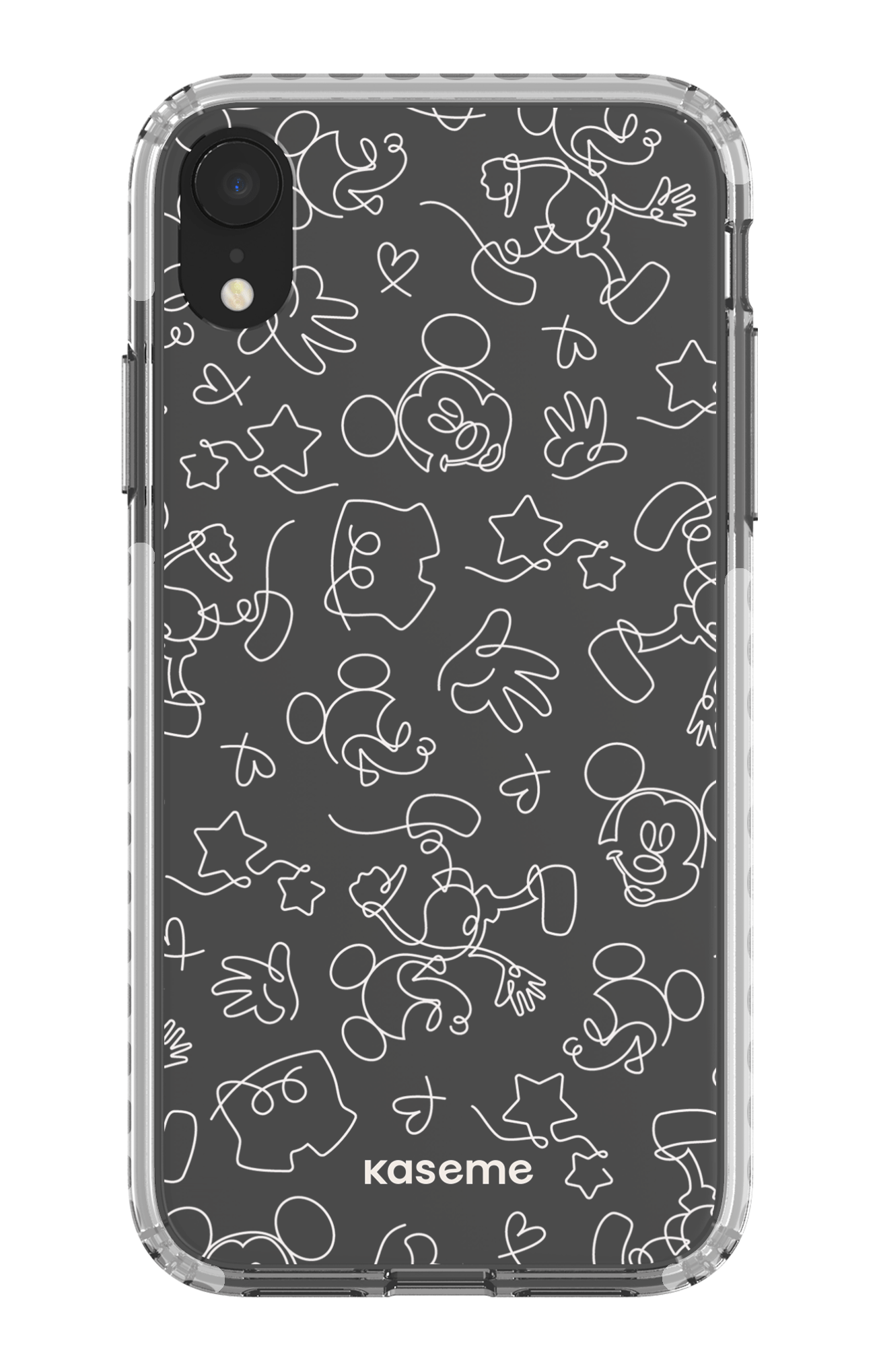 Doodle Clear Case - iPhone XR Clear Case - White