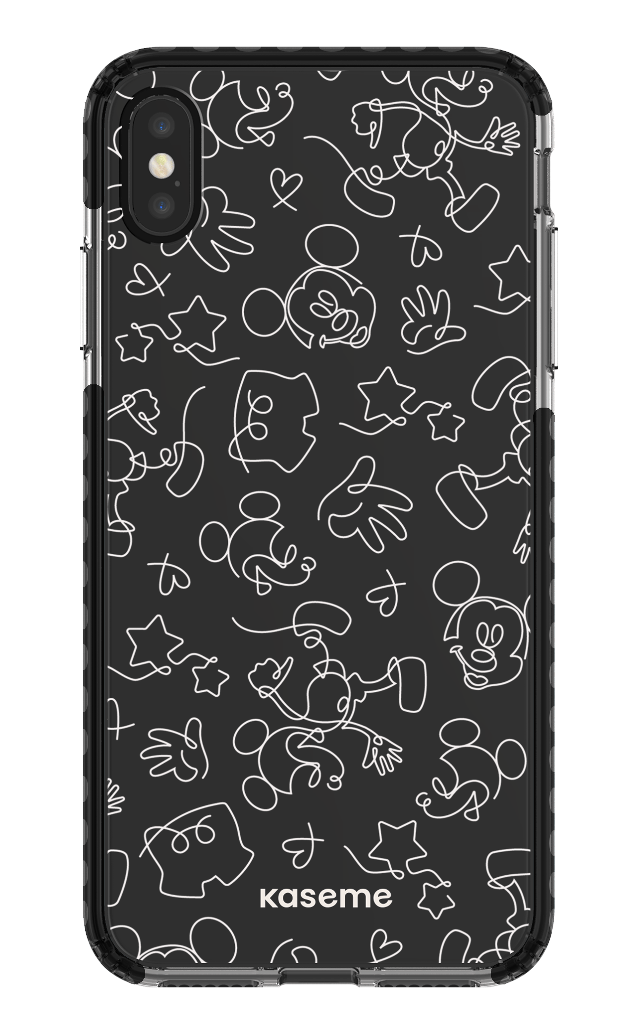 Doodle Clear Case - iPhone XS Max Clear Case - Black