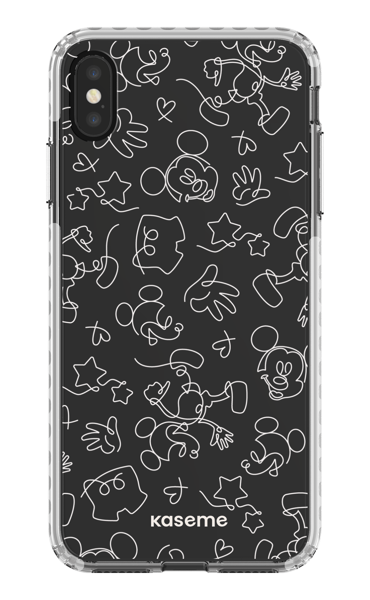 Doodle Clear Case - iPhone XS Max Clear Case - White