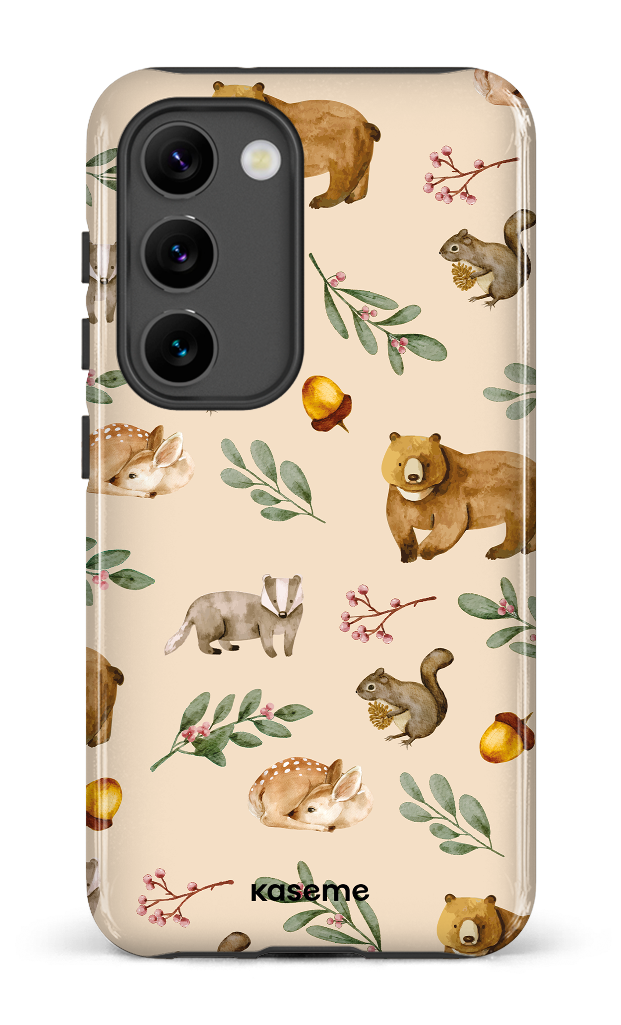 Galaxy S23 Tough Gloss Furry Forest Beige -