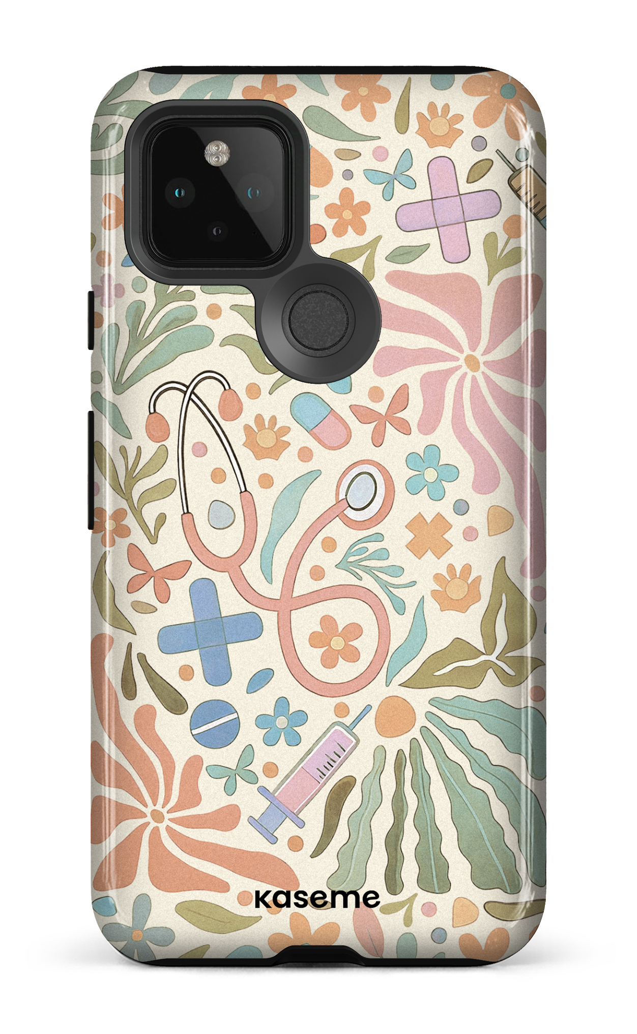 Google Pixel 5 Tough VitaBloom Beige -