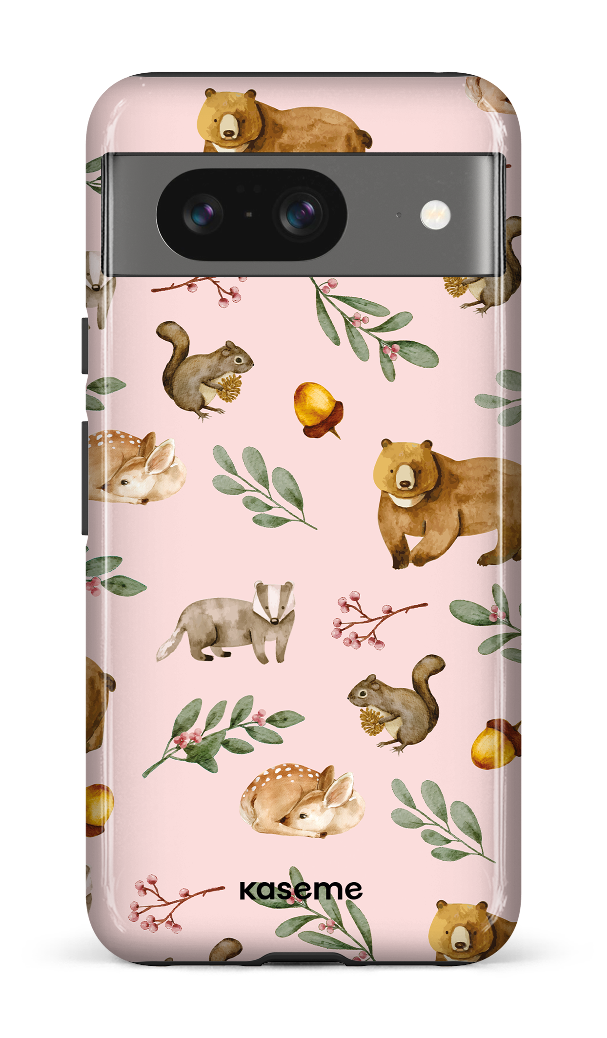Google Pixel 8 Tough Gloss Furry Forest Pink -