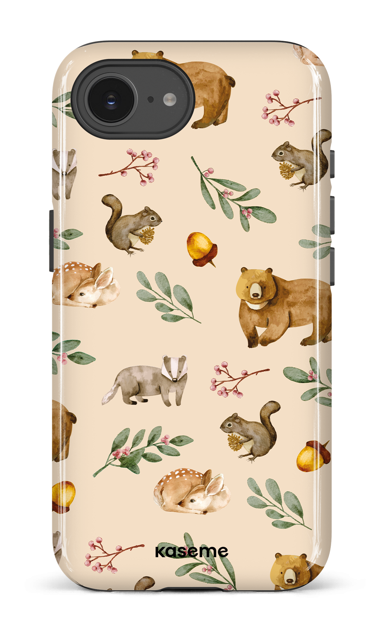 IPhone 16 E Impact Case Furry Forest Beige -