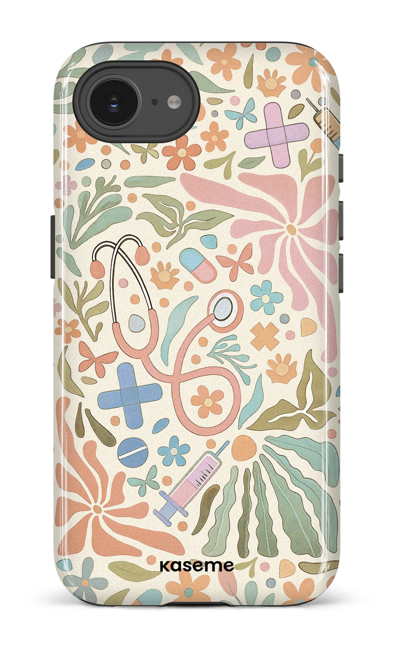 IPhone 16 E Impact Case VitaBloom Beige -