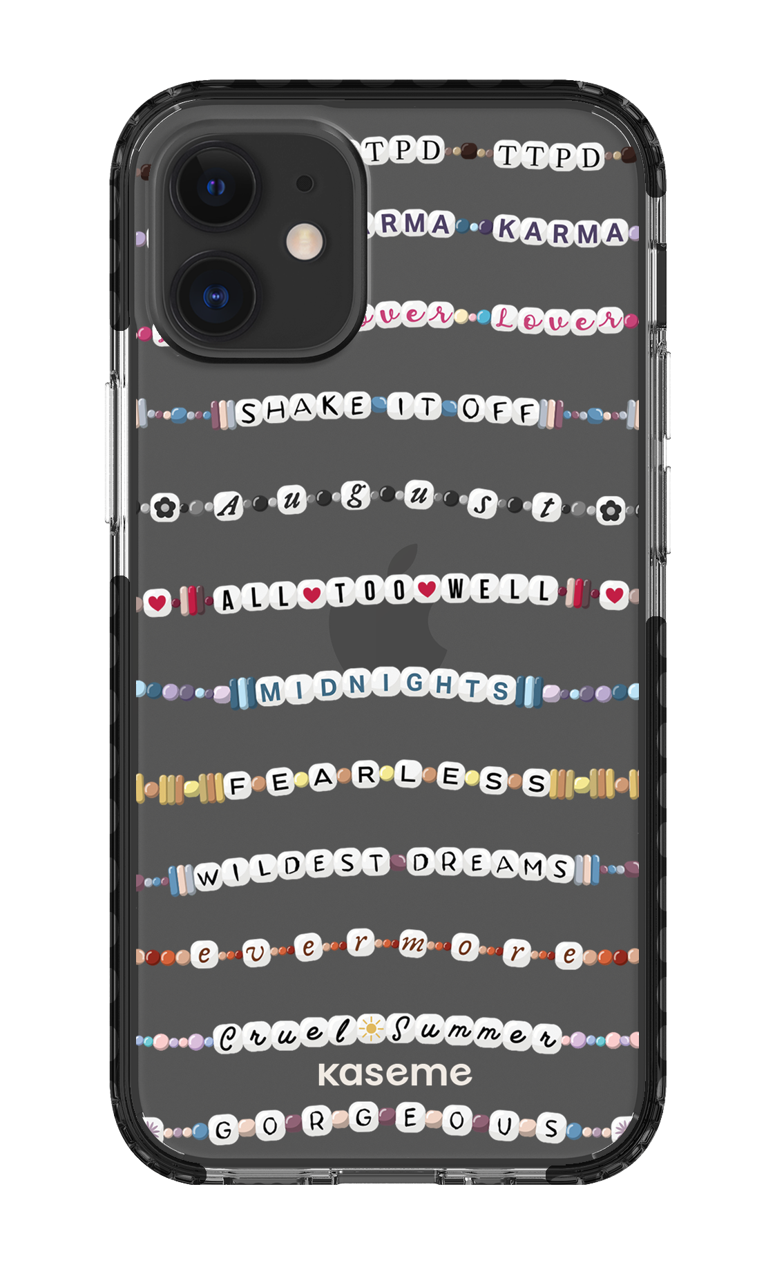 Love Story Clear Case - iPhone 12 Mini Clear Case - Black