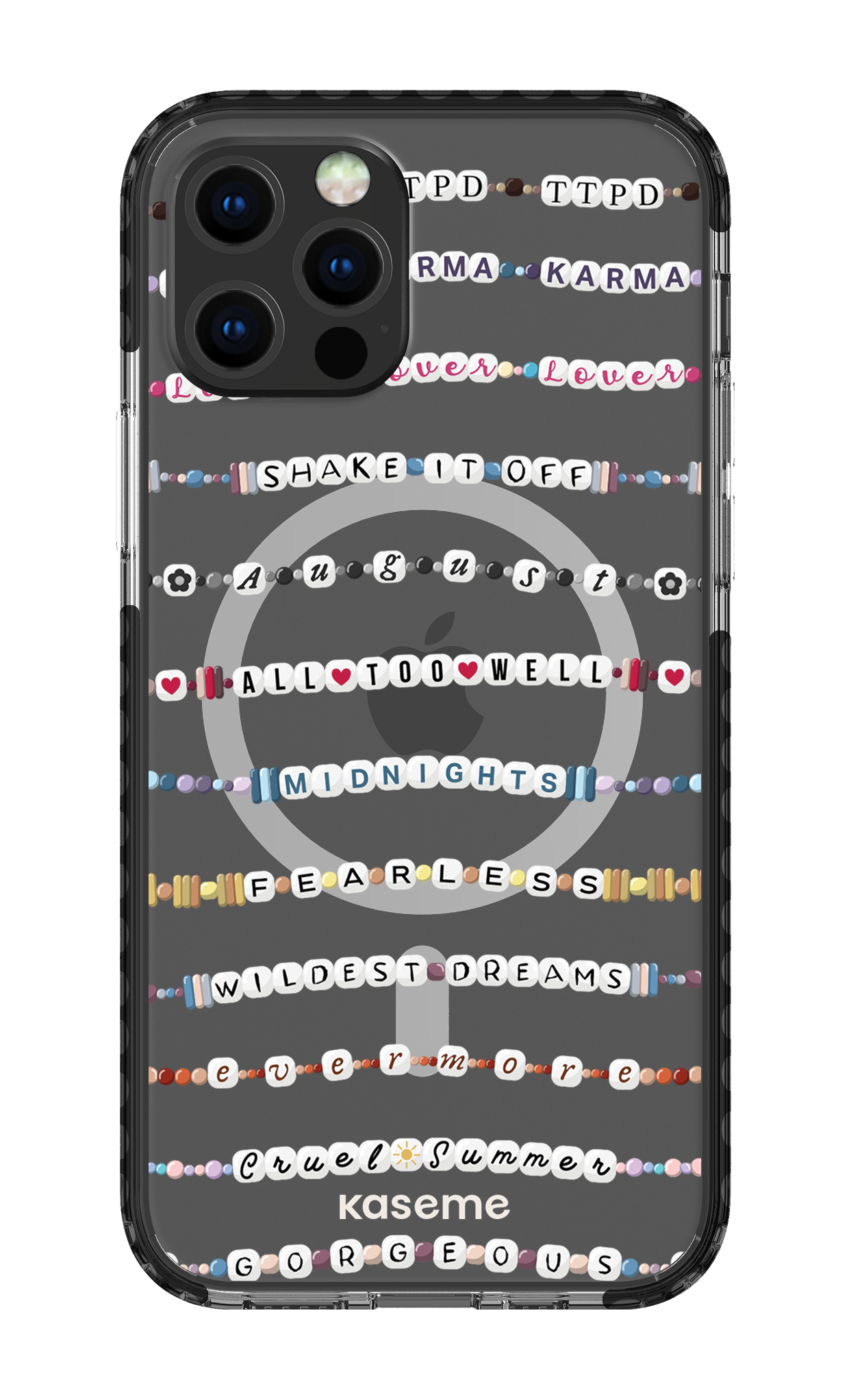 Love Story Clear Case - iPhone 12 Pro Clear Case Magsafe - Black