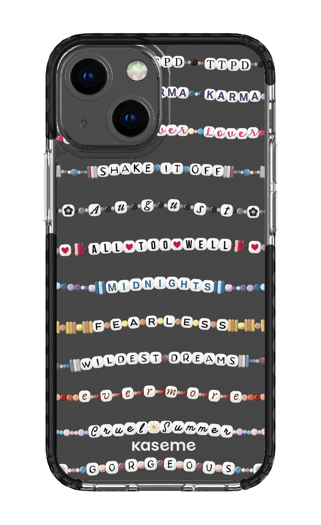 Love Story Clear Case - iPhone 13 Mini Clear Case - Black