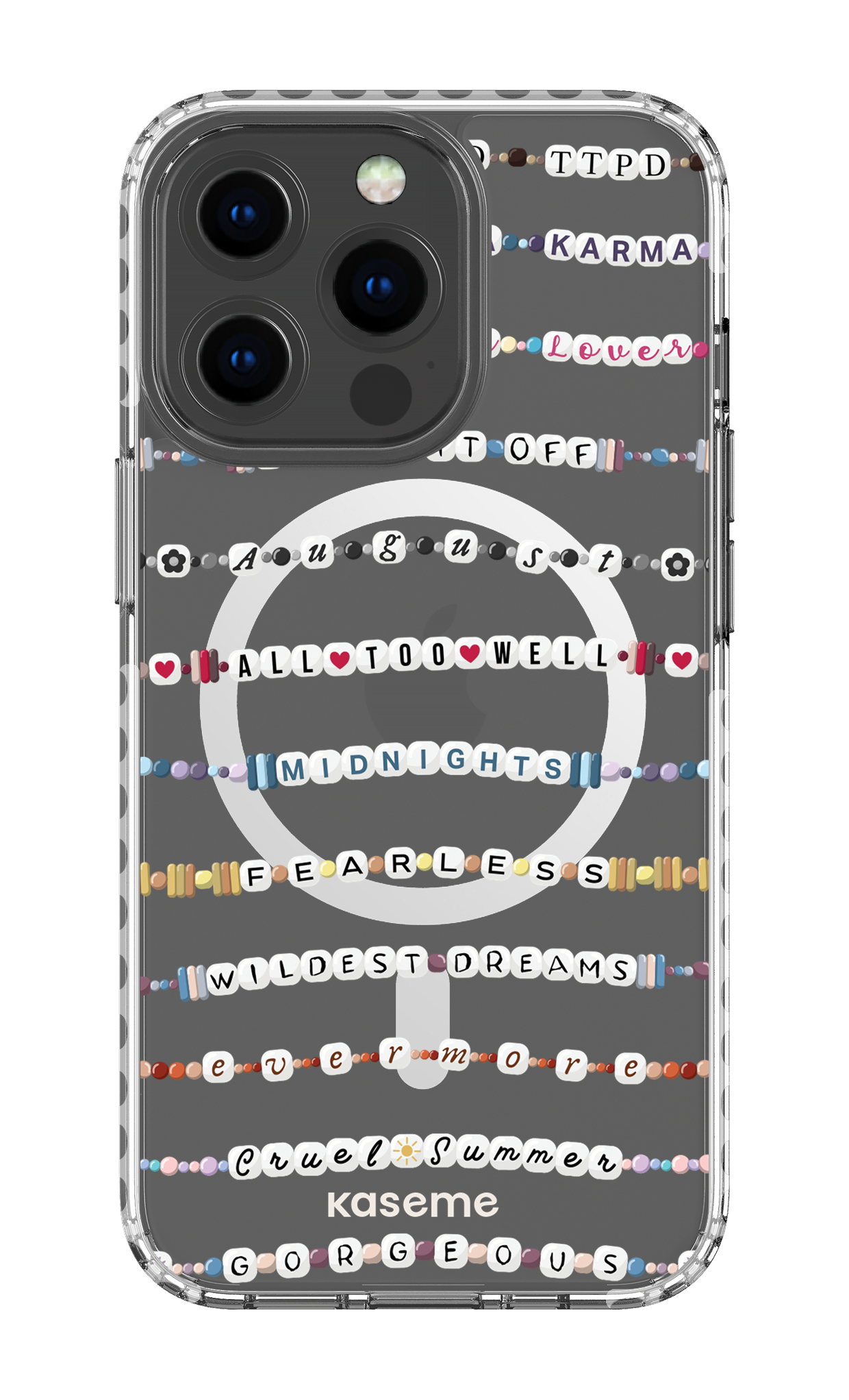 Love Story Clear Case - iPhone 13 Pro Clear Case Magsafe - White