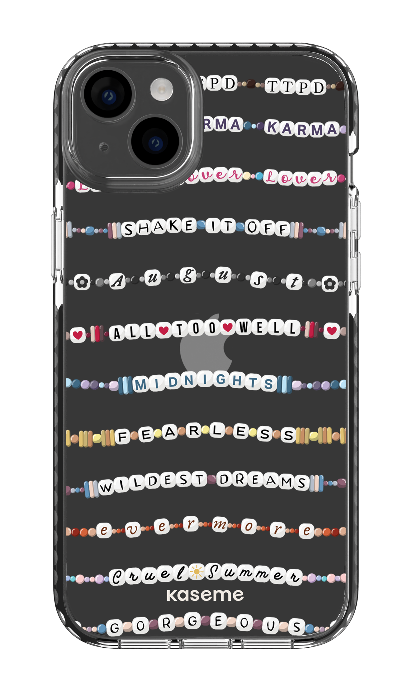 Love Story Clear Case - iPhone 14 Plus Clear Case Black