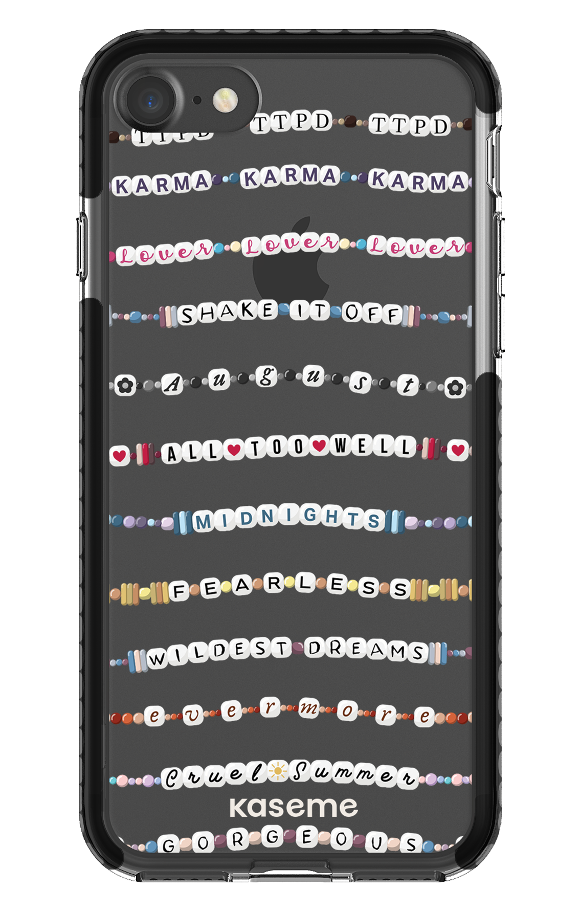 Love Story Clear Case - iPhone 7 Clear Case - Black