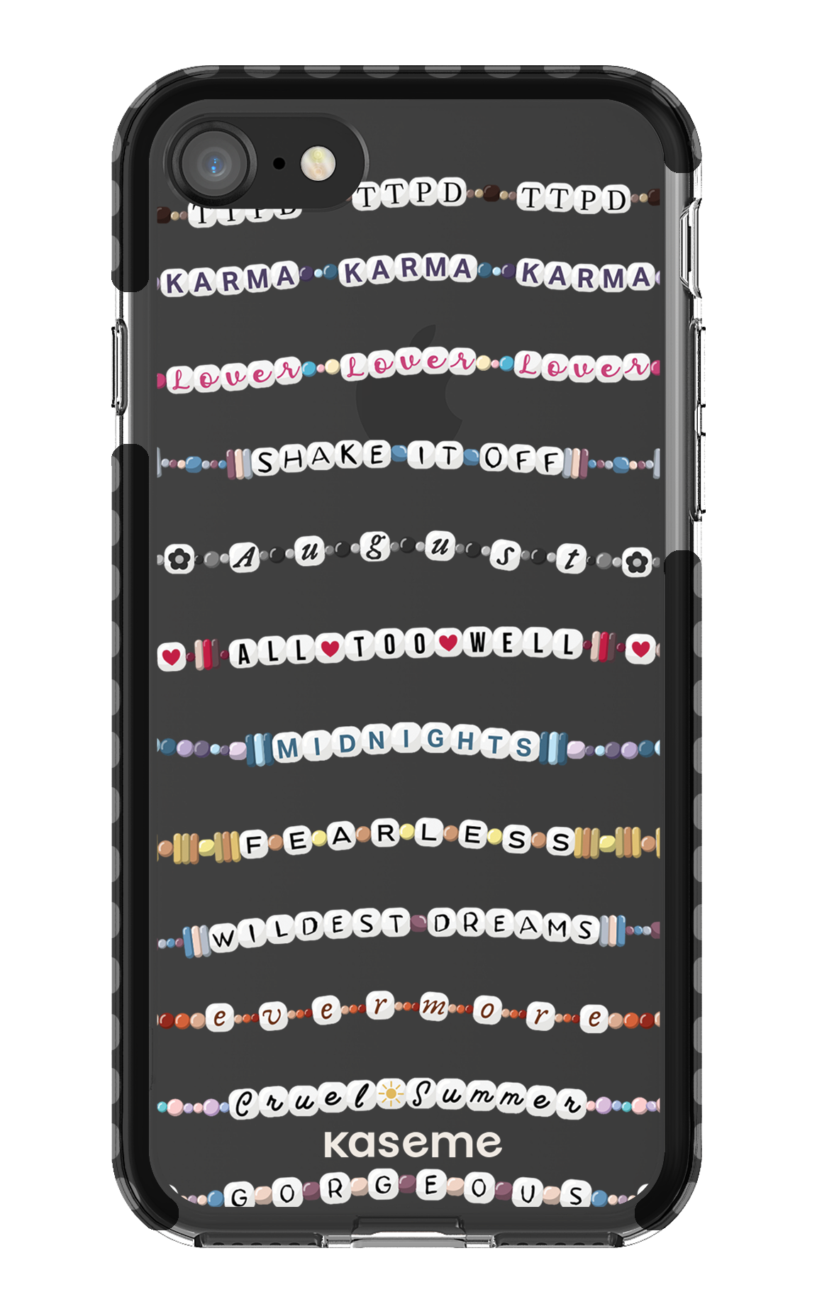 Love Story Clear Case - iPhone 8 Clear Case - Black