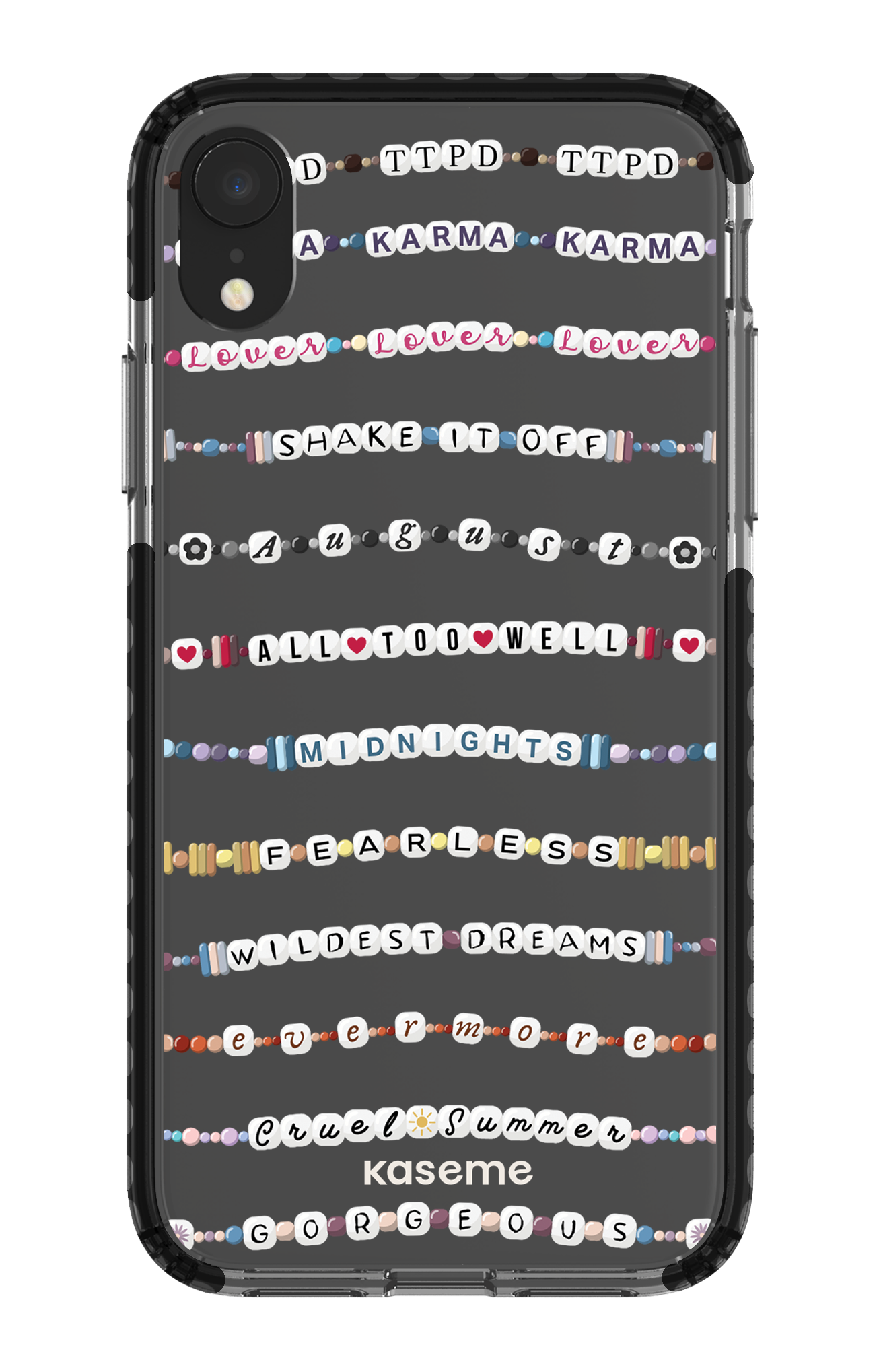 Love Story Clear Case - iPhone XR Clear Case - Black