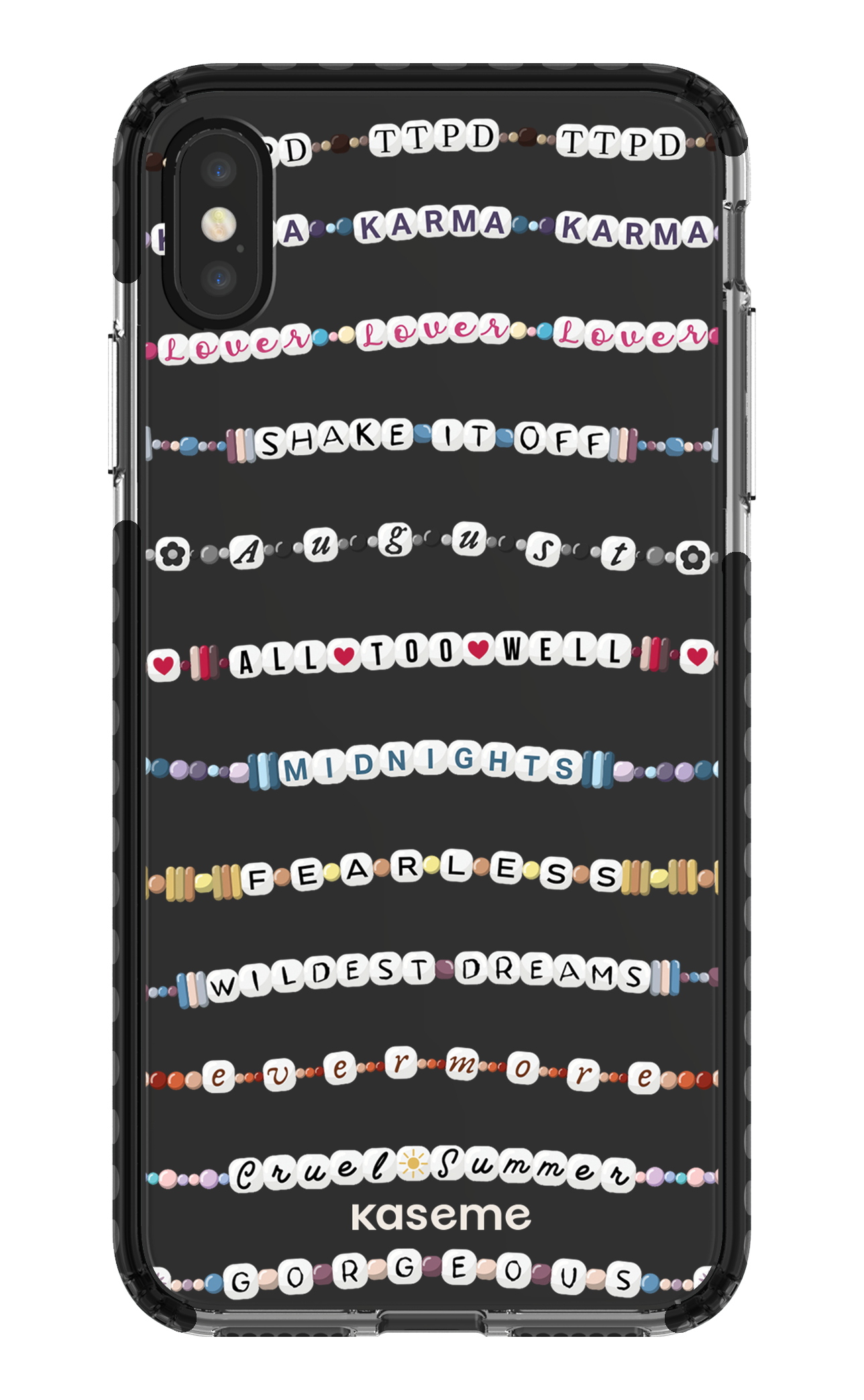 Love Story Clear Case - iPhone XS Max Clear Case - Black