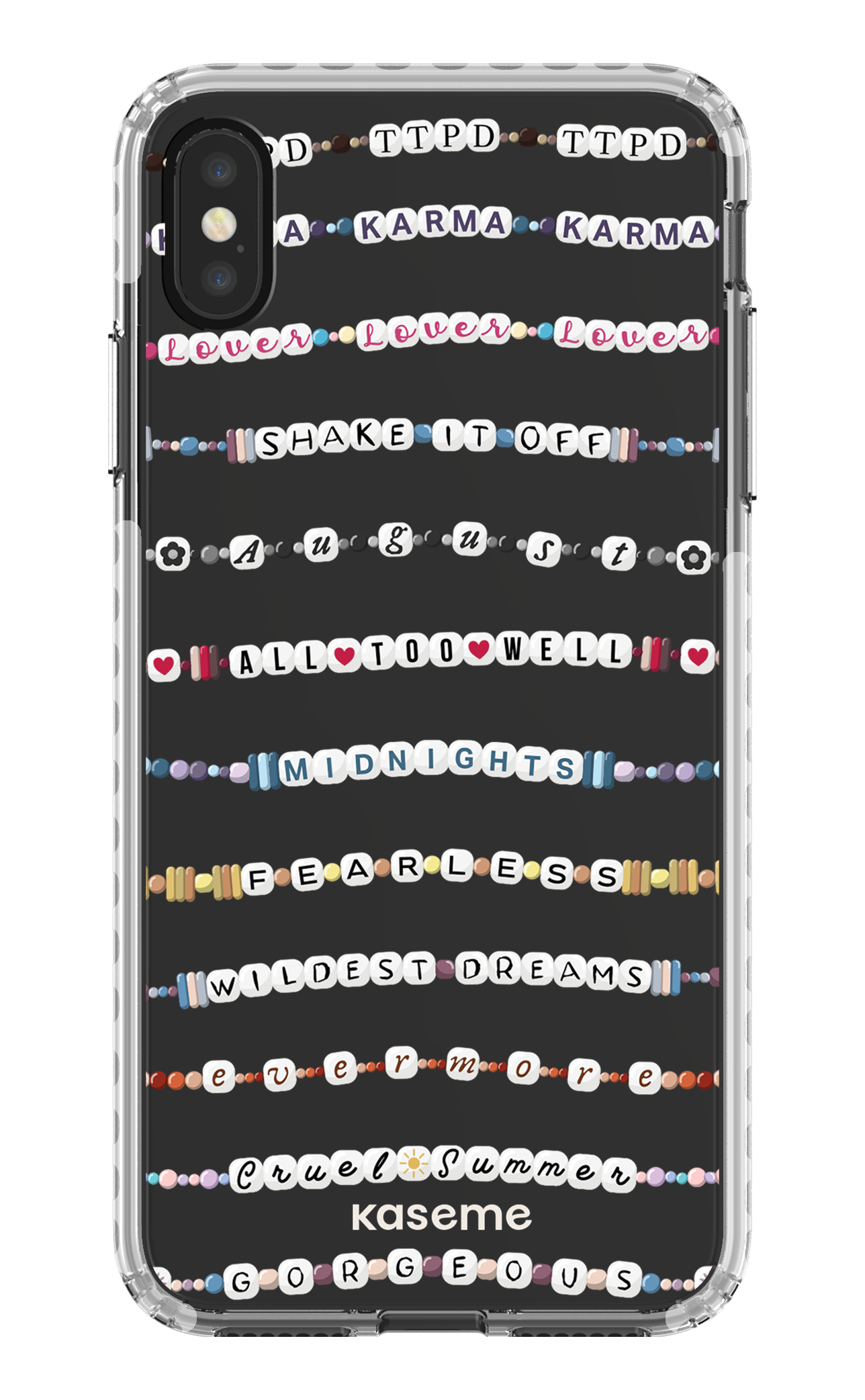 Love Story Clear Case - iPhone XS Max Clear Case - White