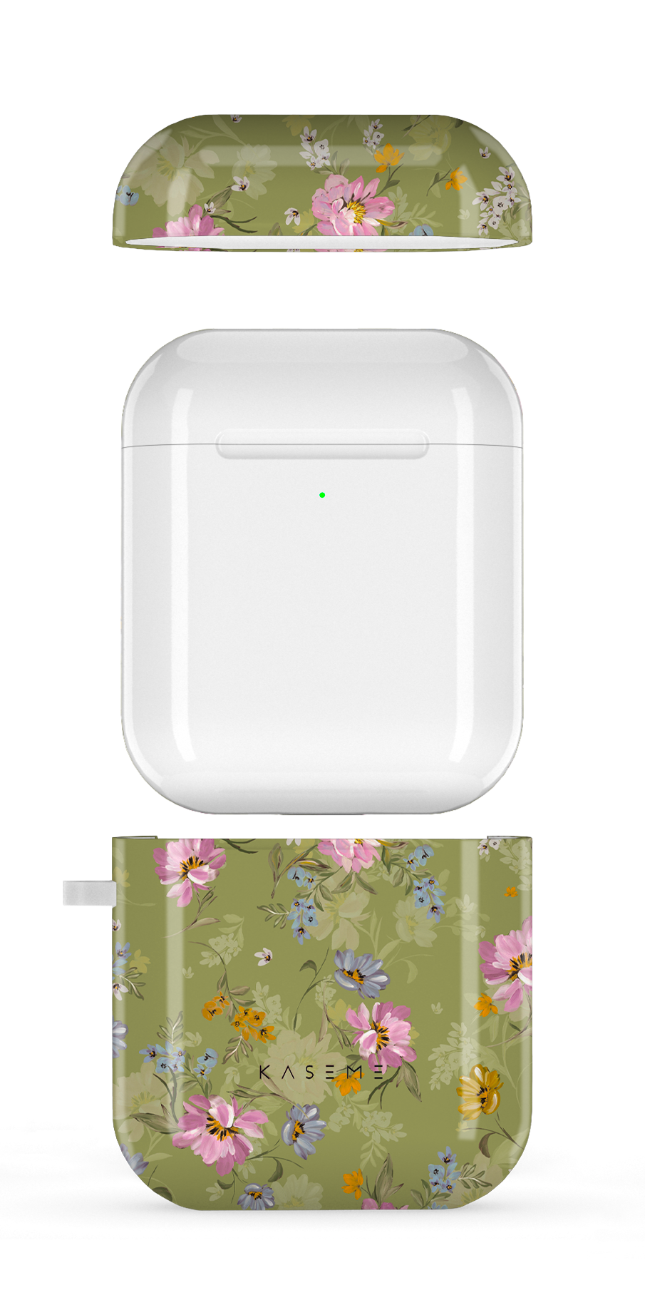 Seasonal Florals Green by Ellenkatie_ AirPods case