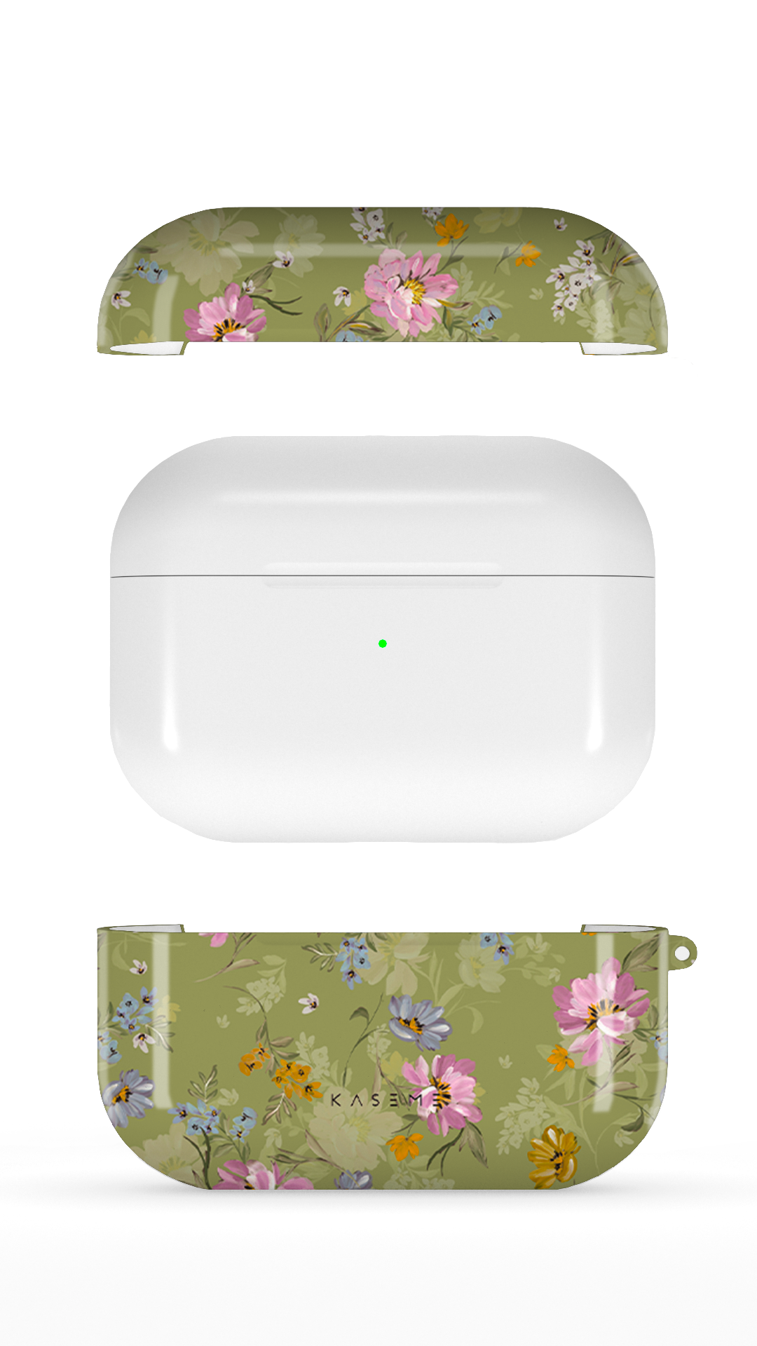 Seasonal Florals Green by Ellenkatie_ AirPods case