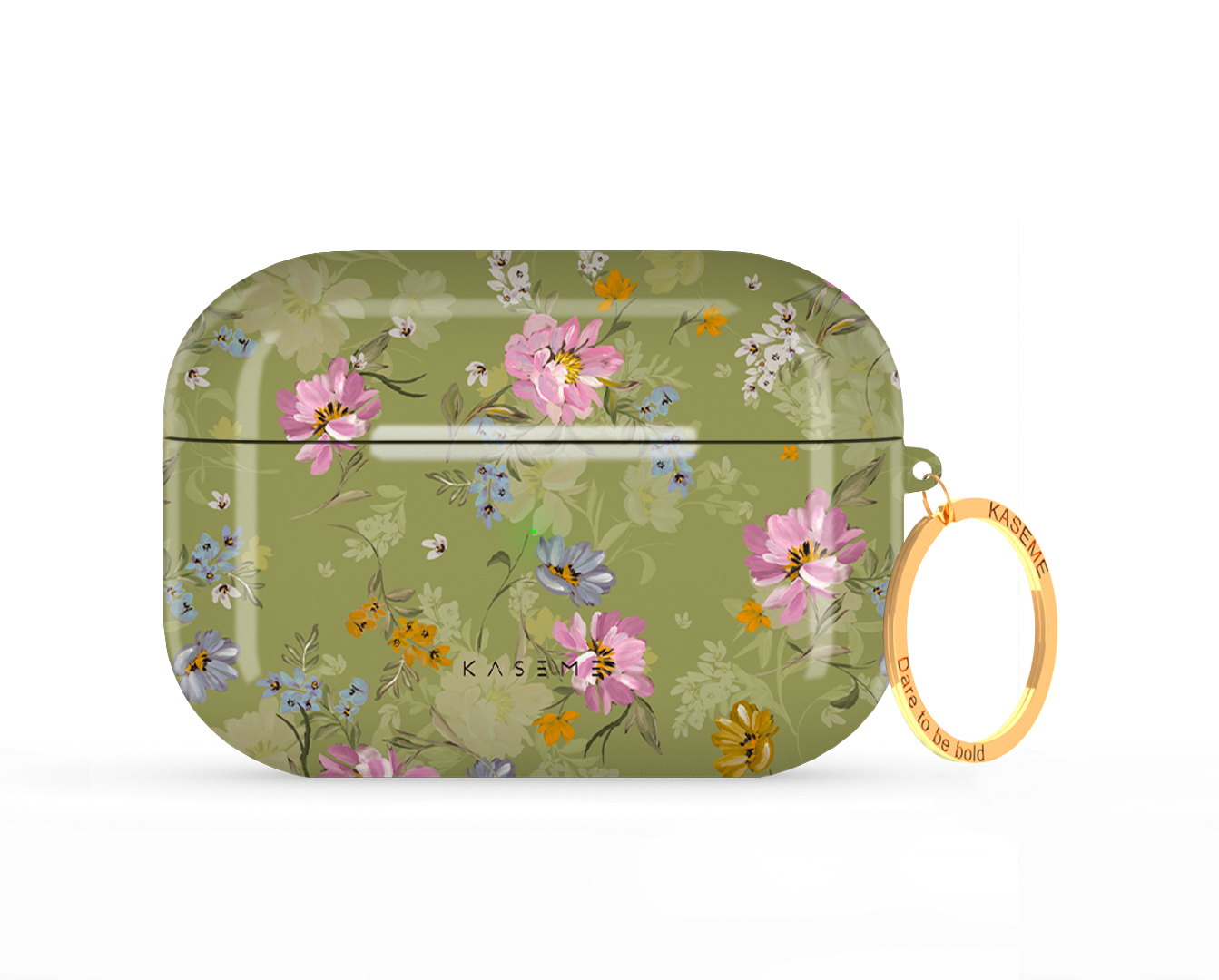 Seasonal Florals Green by Ellenkatie_ AirPods case
