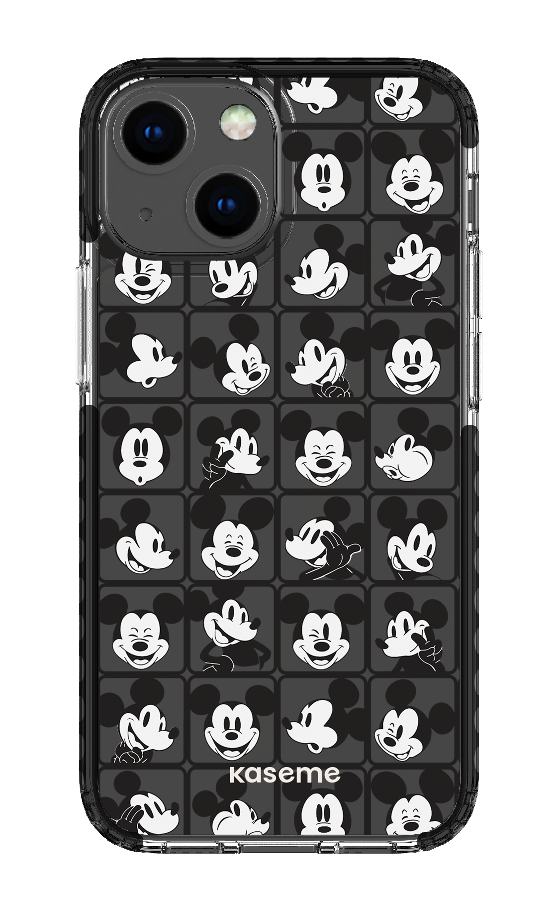 Whimsy Clear Case - iPhone 13 Mini Clear Case - Black