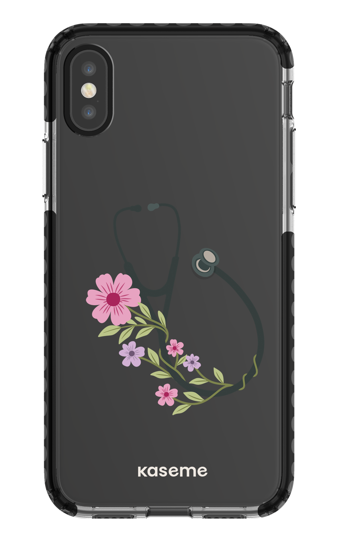 iPhone X/Xs Clear Case - Black Blossom Beat Clear Case -