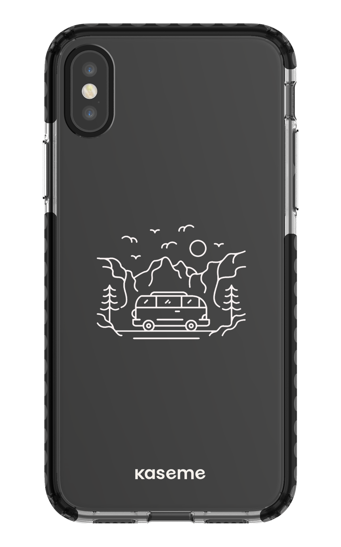 iPhone X/Xs Clear Case - Black Camp Life Clear Case -