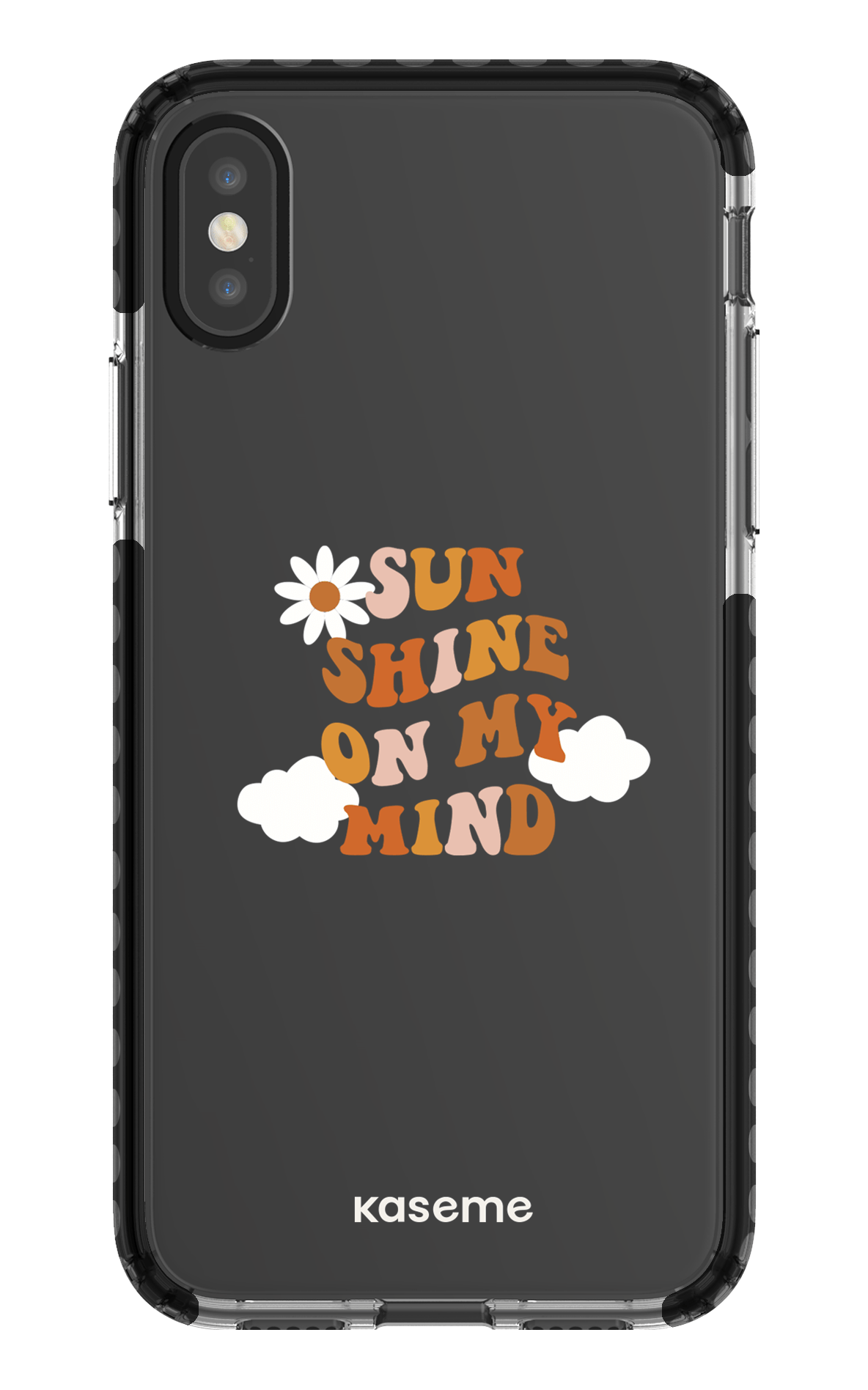 iPhone X/Xs Clear Case - Black Cheerful Clear Case -