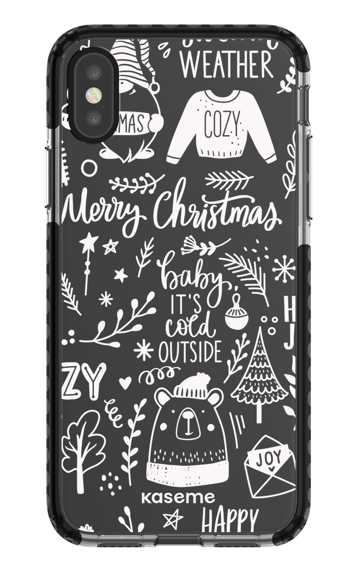 iPhone X/Xs Clear Case - Black Cold Nights Clear Case -