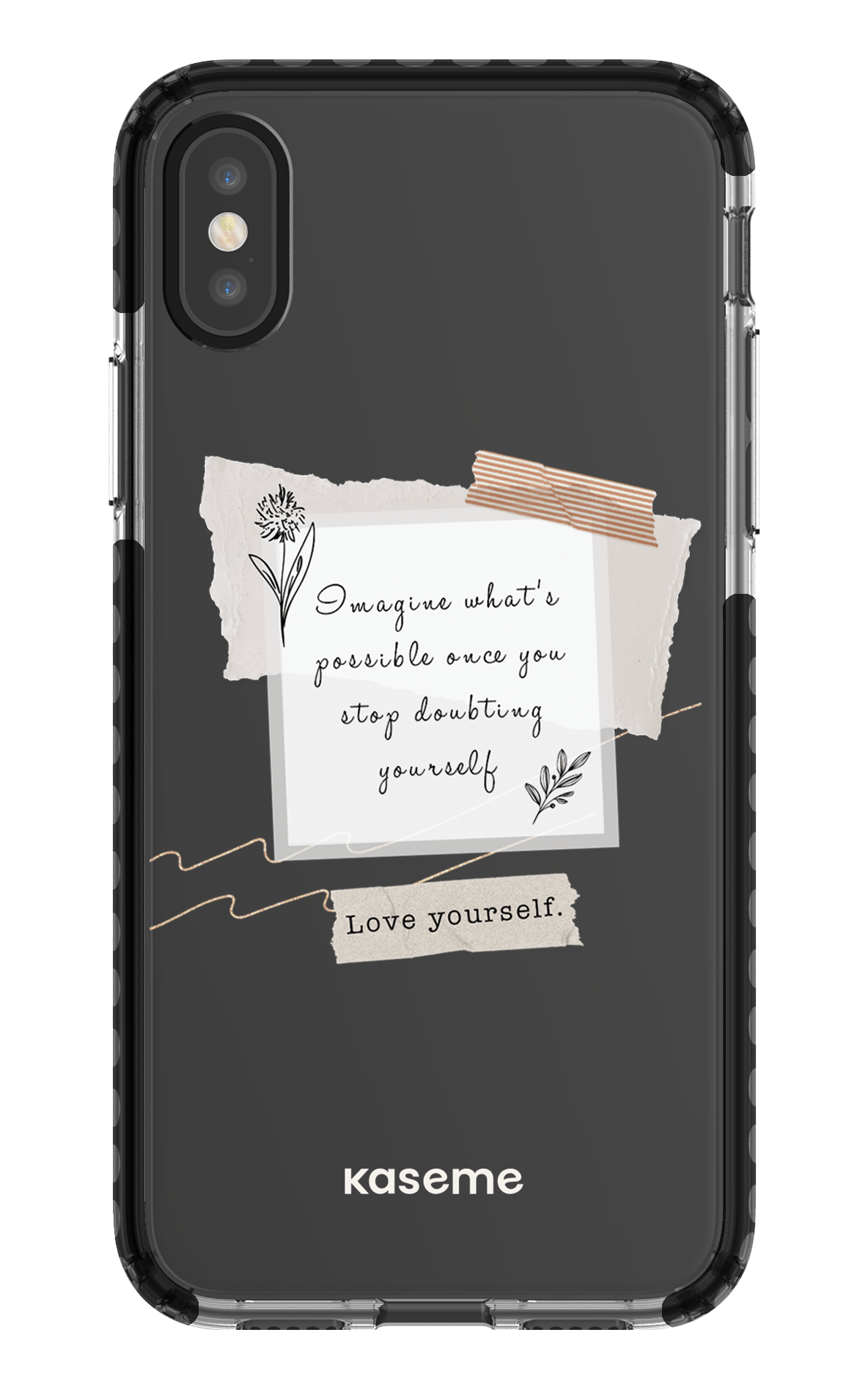 iPhone X/Xs Clear Case - Black Faith Clear Case -