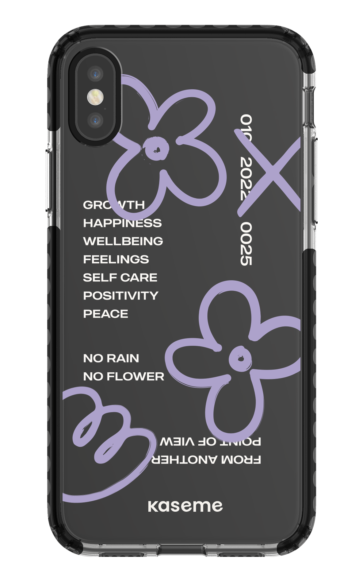 iPhone X/Xs Clear Case - Black Feelings purple Clear Case -